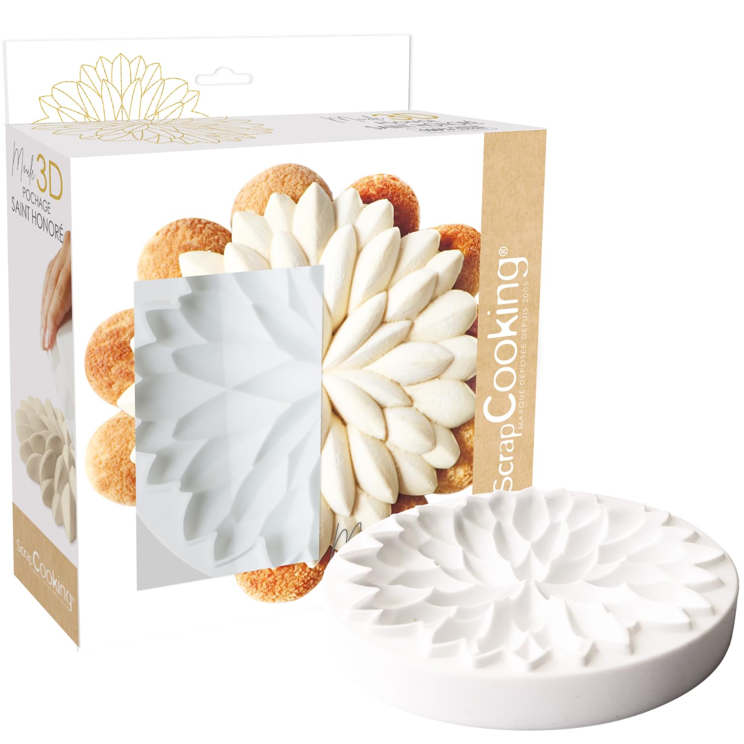 scrapcooking-moules-saint-honor-silicone-21-cm-blanc image 1