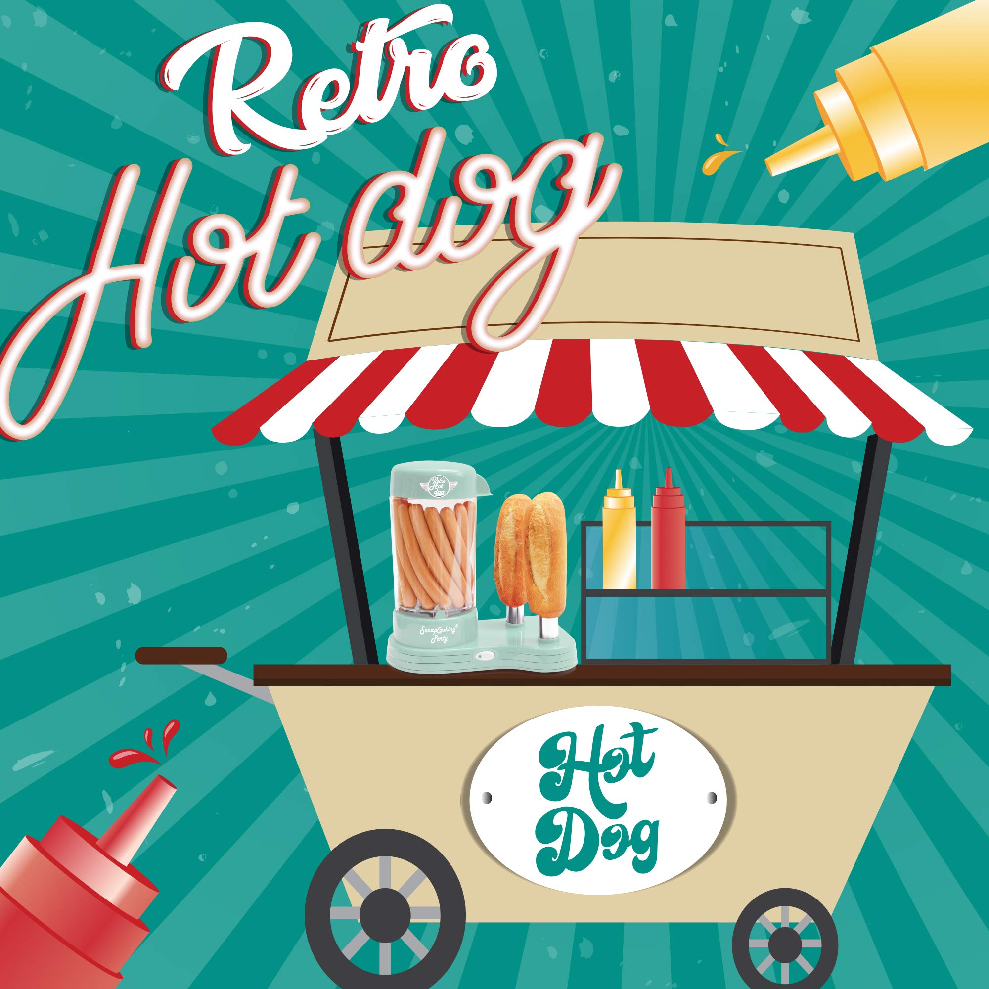 scrapcooking-0601-machine-hot-dog-vert-12-saucisses-r-tro image 8