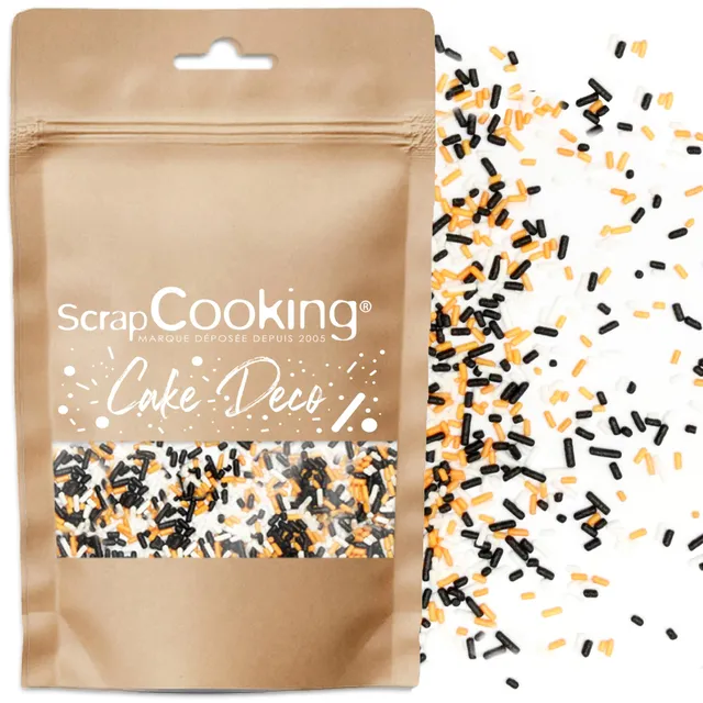 scrap-cooking-d-corations-vermicelles-halloween-80g-orange image 1