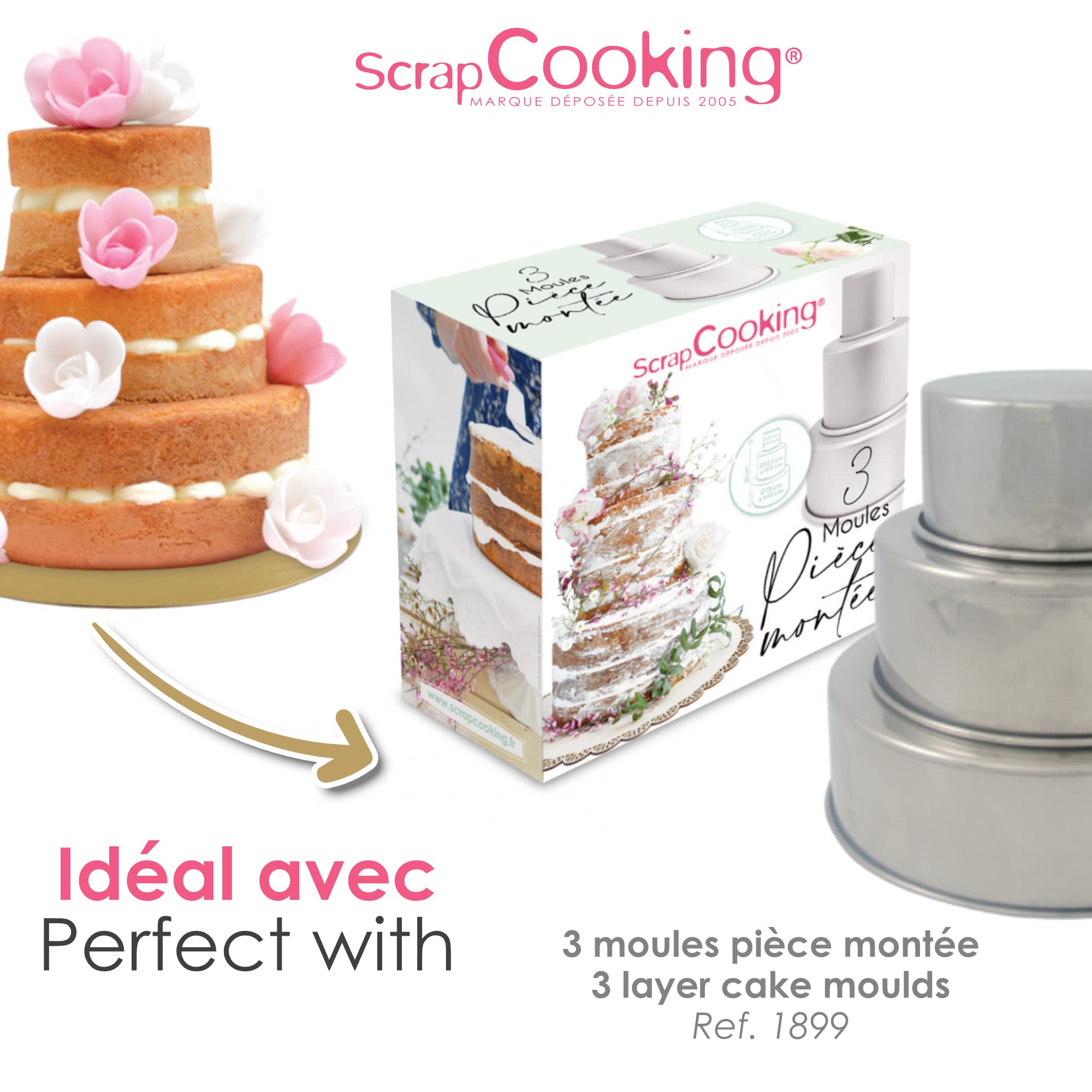 scrapcooking-support-g-teau-rond-dor-noir-lot-6 image 7