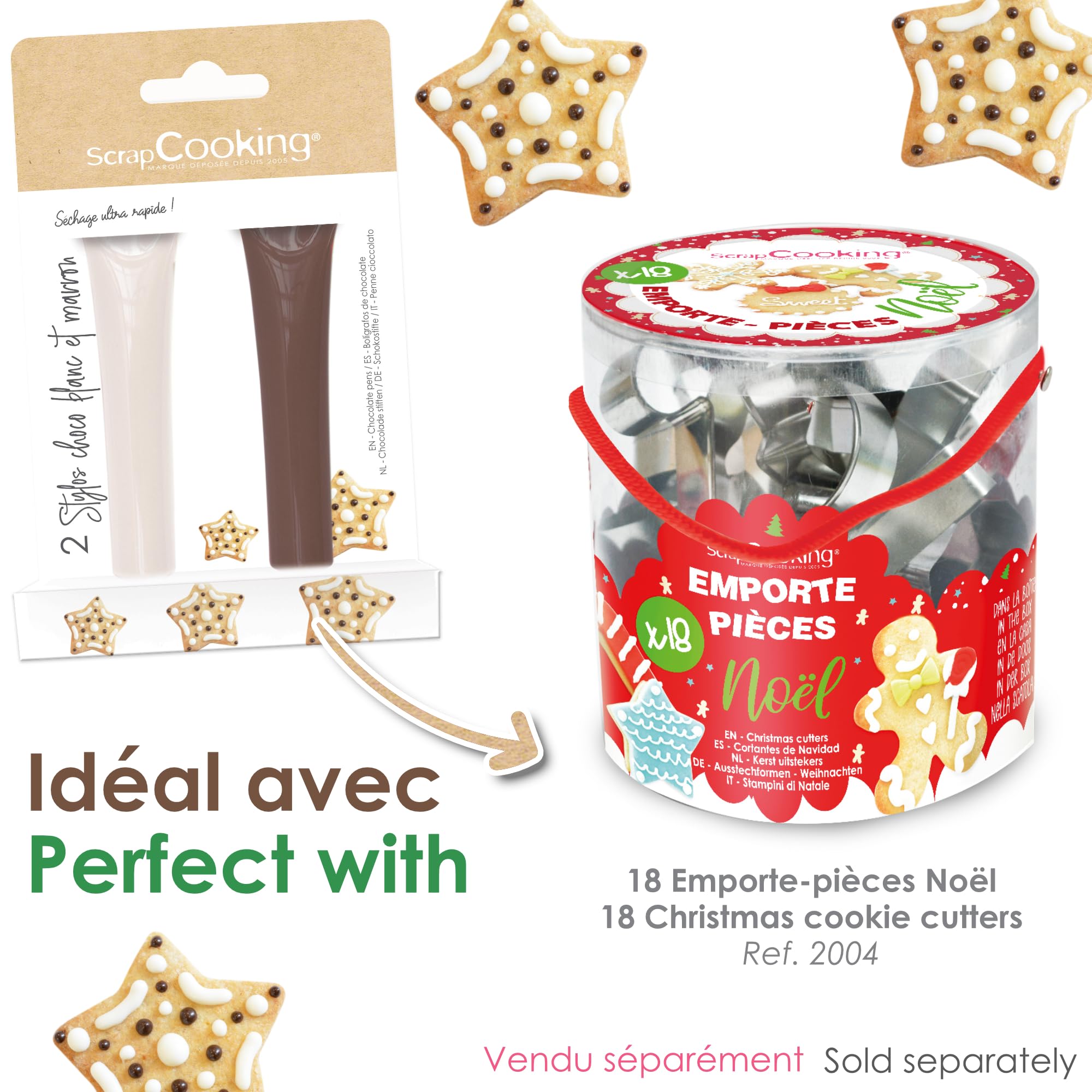 scrapcooking-d-corations-2-stylos-choco-marron-blanc-2x25g image 6
