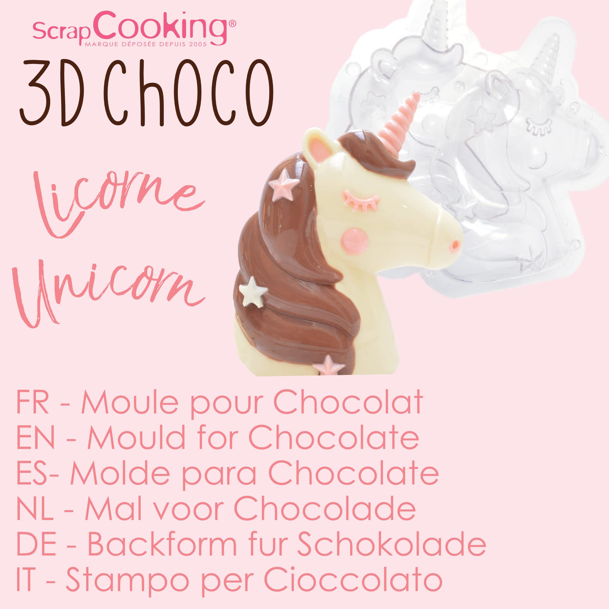 scrapcooking-moules-moule-chocolat-licorne-3d-rigide image 2