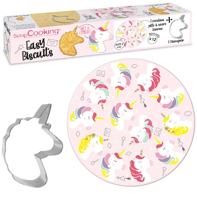 scrapcooking-kit-p-tisserie-easy-biscuits-licorne-7293-12-biscuits image 1