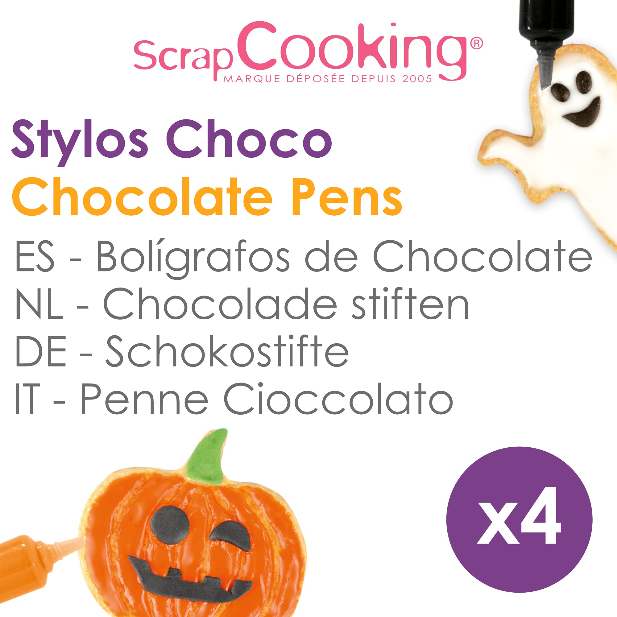 scrap-cooking-d-corations-4-stylos-choco-halloween-4x25-g image 4
