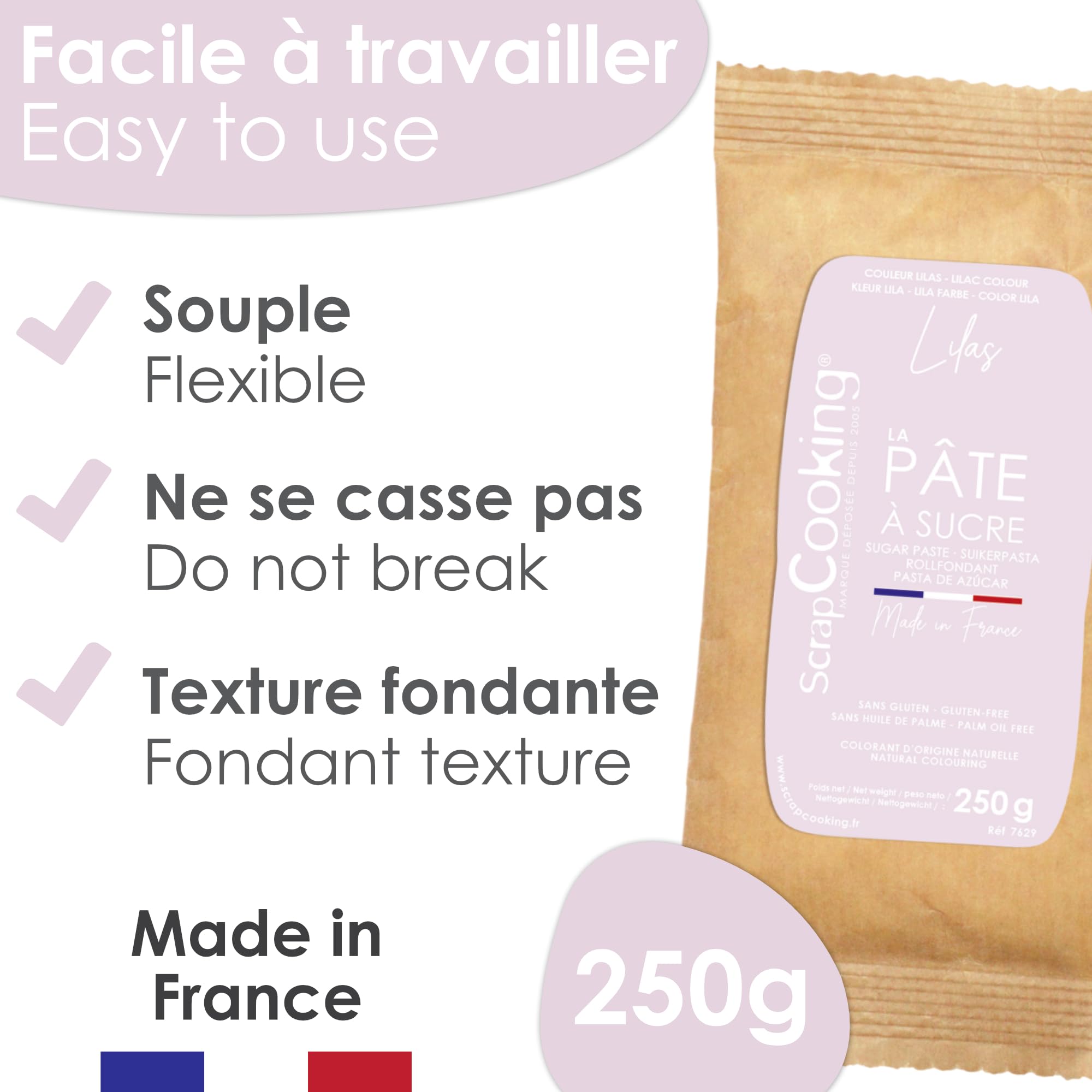 scrapcooking-p-tes-sucre-p-te-sucre-lilas-250-g-sans-gluten image 4
