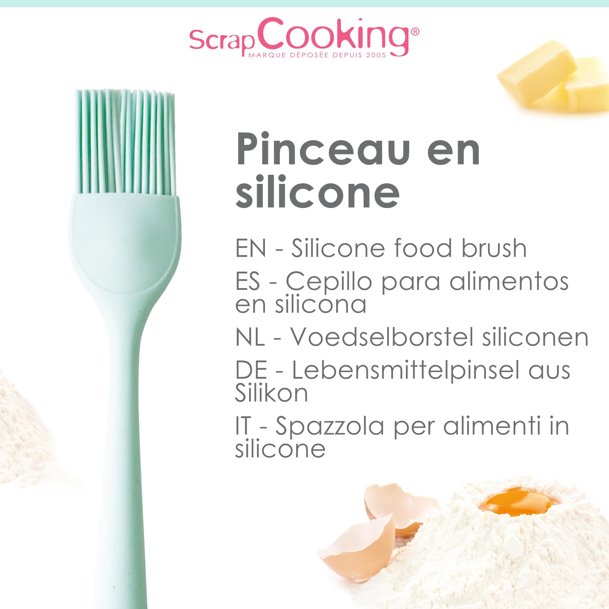 scrapcooking-mat-riel-pinceau-p-tisserie-silicone-vert-27-cm image 2
