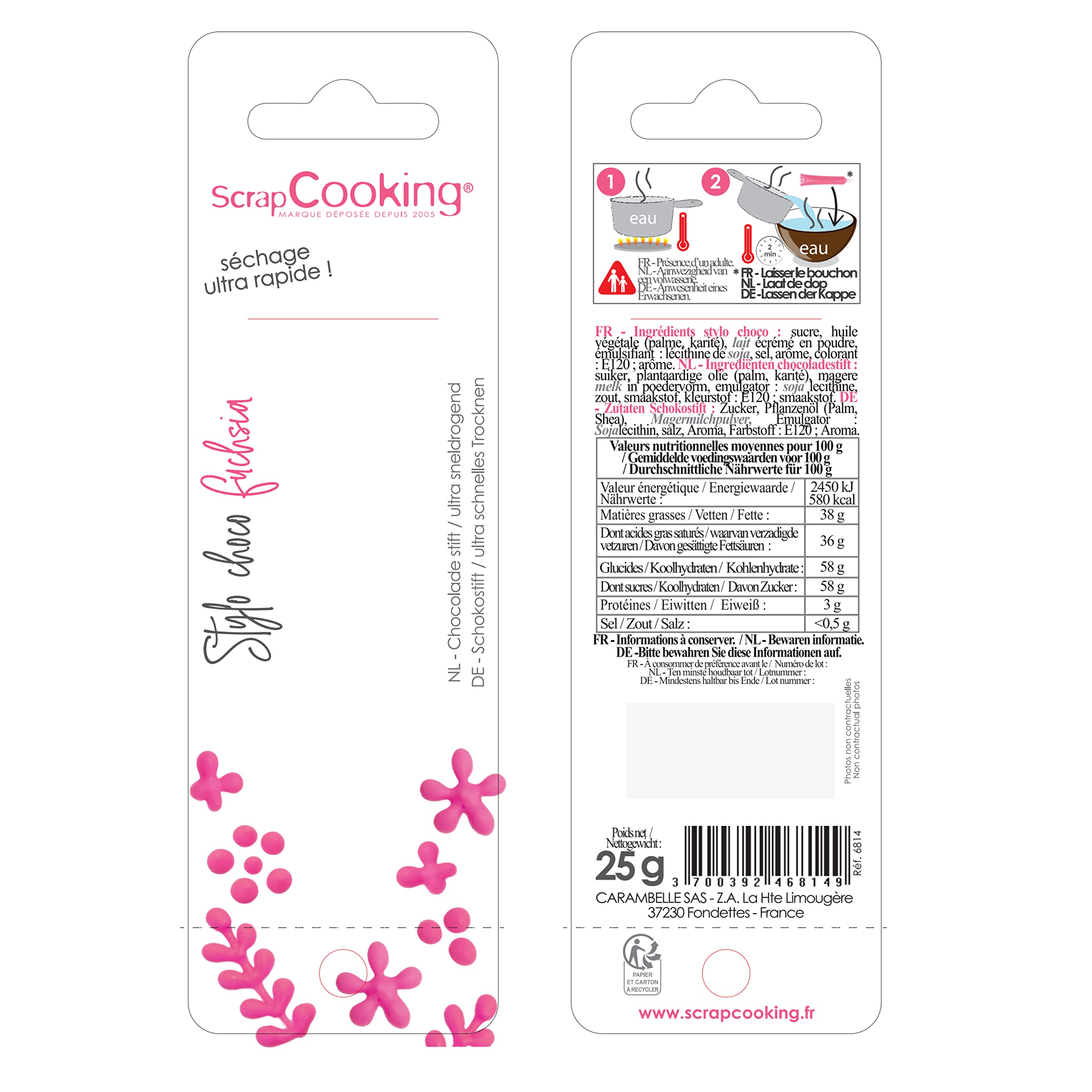 scrapcooking-6814-stylo-choco-rose-fuchsia-25-g image 8