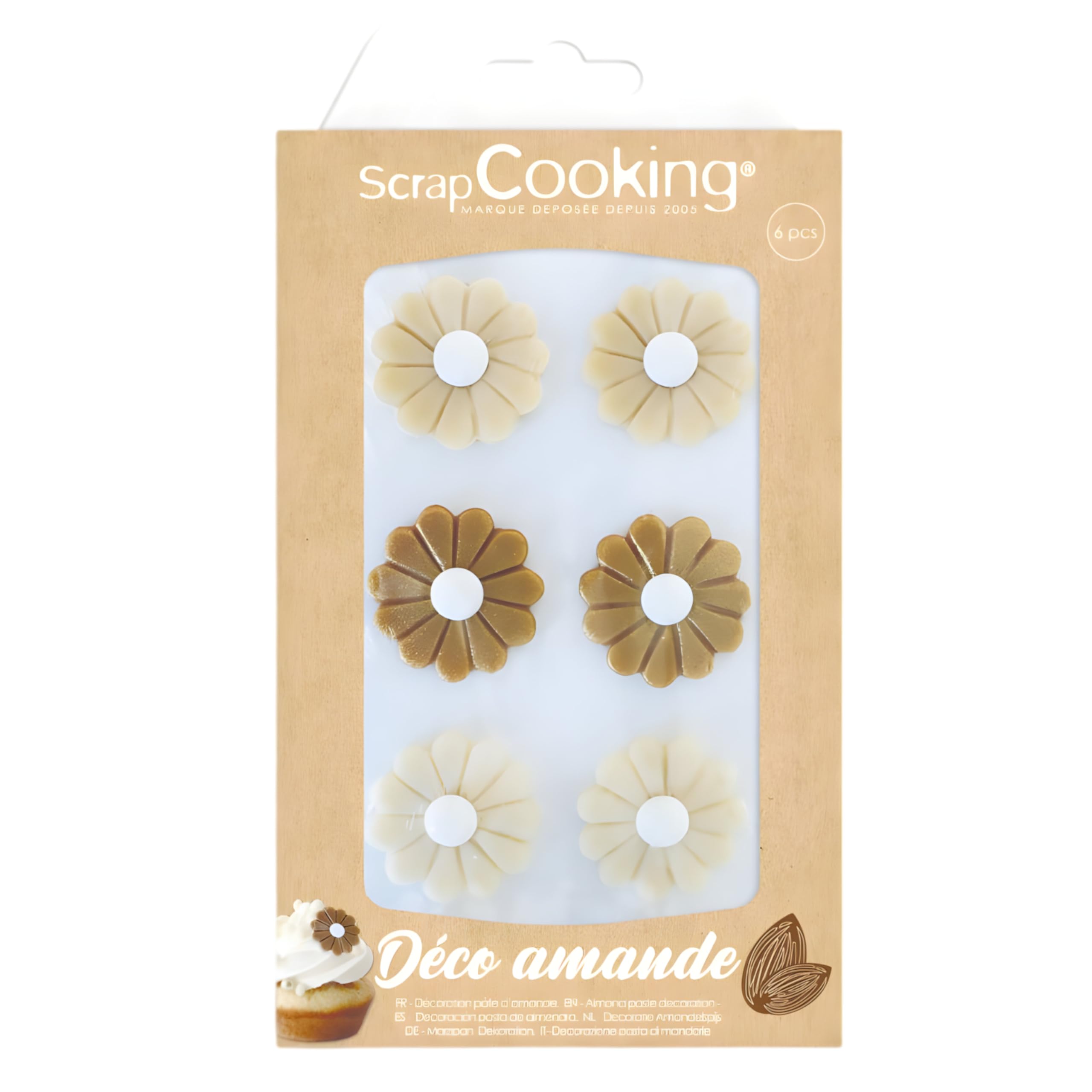 scrapcooking-d-corations-7657-marguerites-p-te-amande-x6 image 1