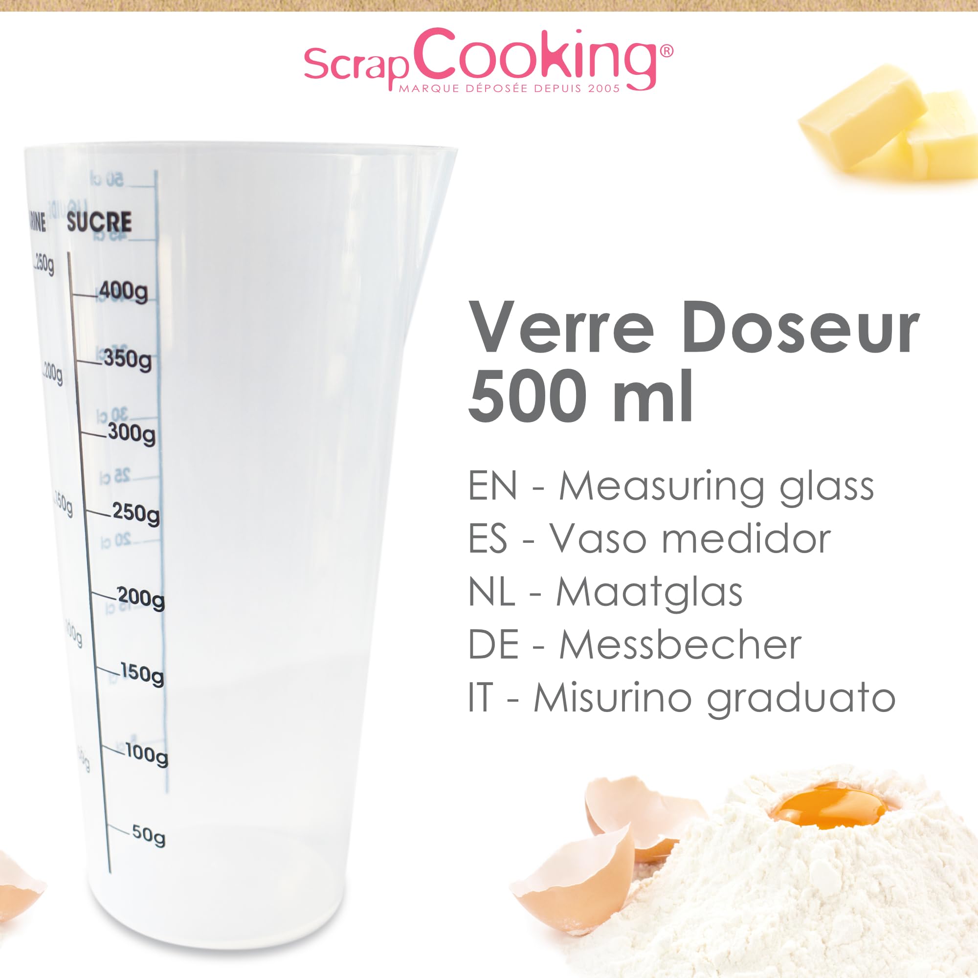 scrapcooking-mat-riel-5290-verre-doseur-500-ml-plastique image 2