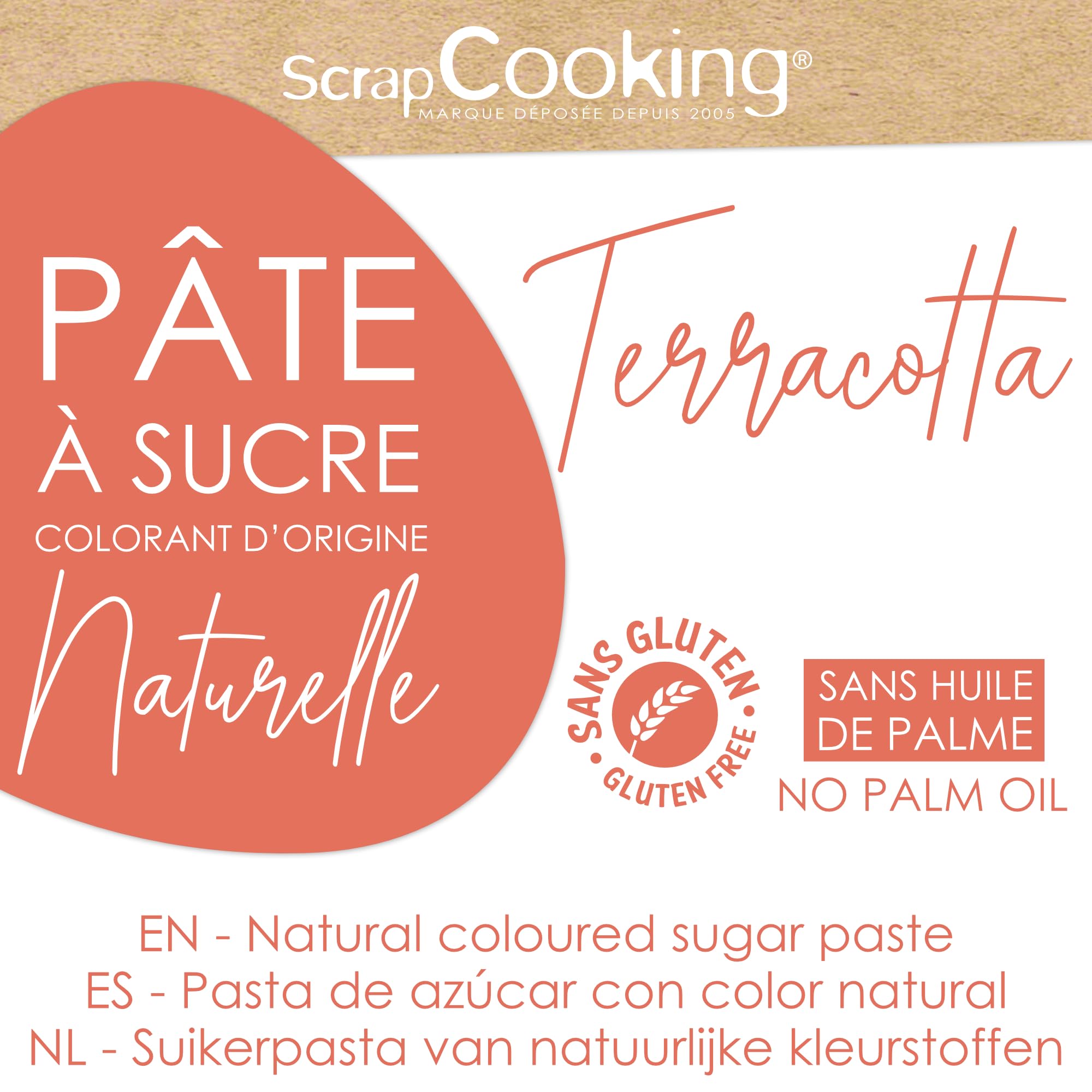 scrapcooking-p-tes-sucre-terracotta-250-g-naturel-france image 3