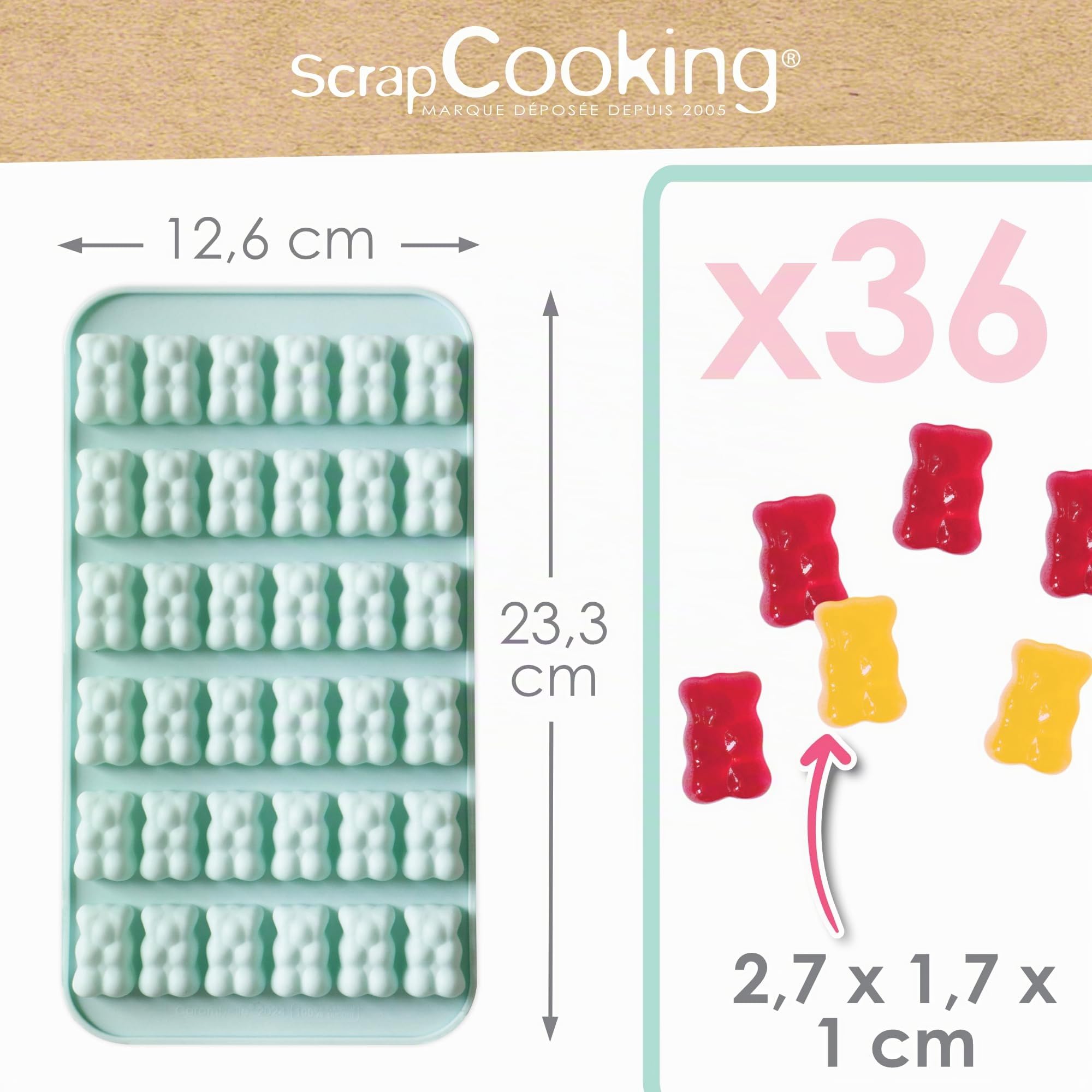 scrapcooking-moules-moule-oursons-silicone-36-empreintes image 3