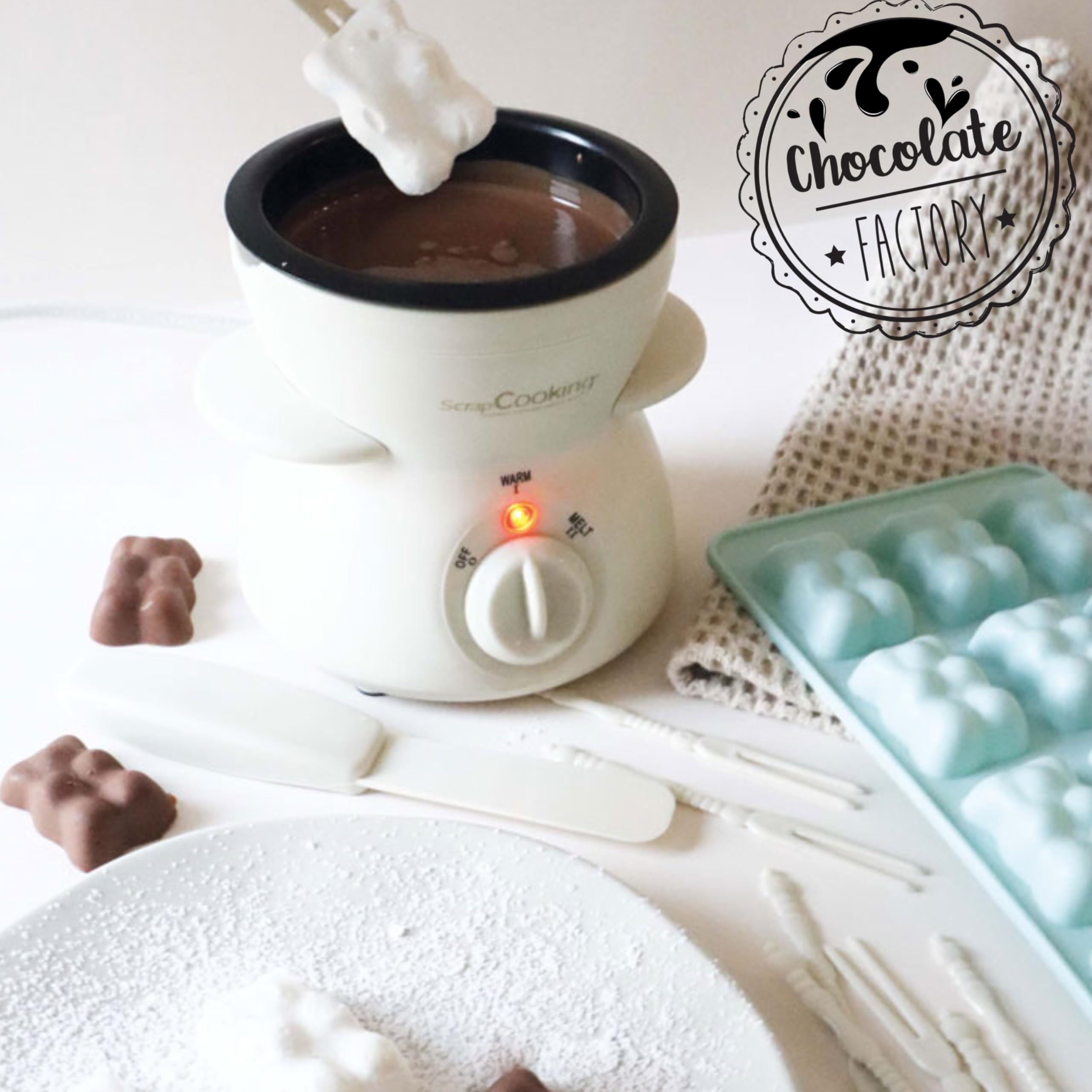 scrapcooking-appareils-chocolate-factory-fondue-chocolat-25-w-2-4-pers image 3