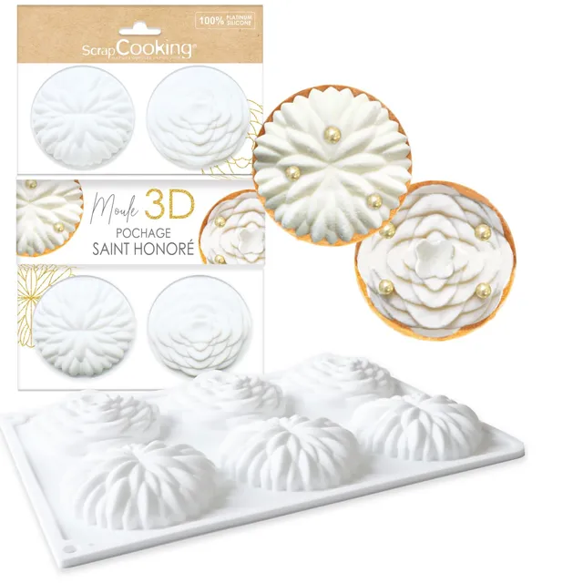 scrapcooking-moules-2897-saint-honor-silicone-6-tartelettes image 1
