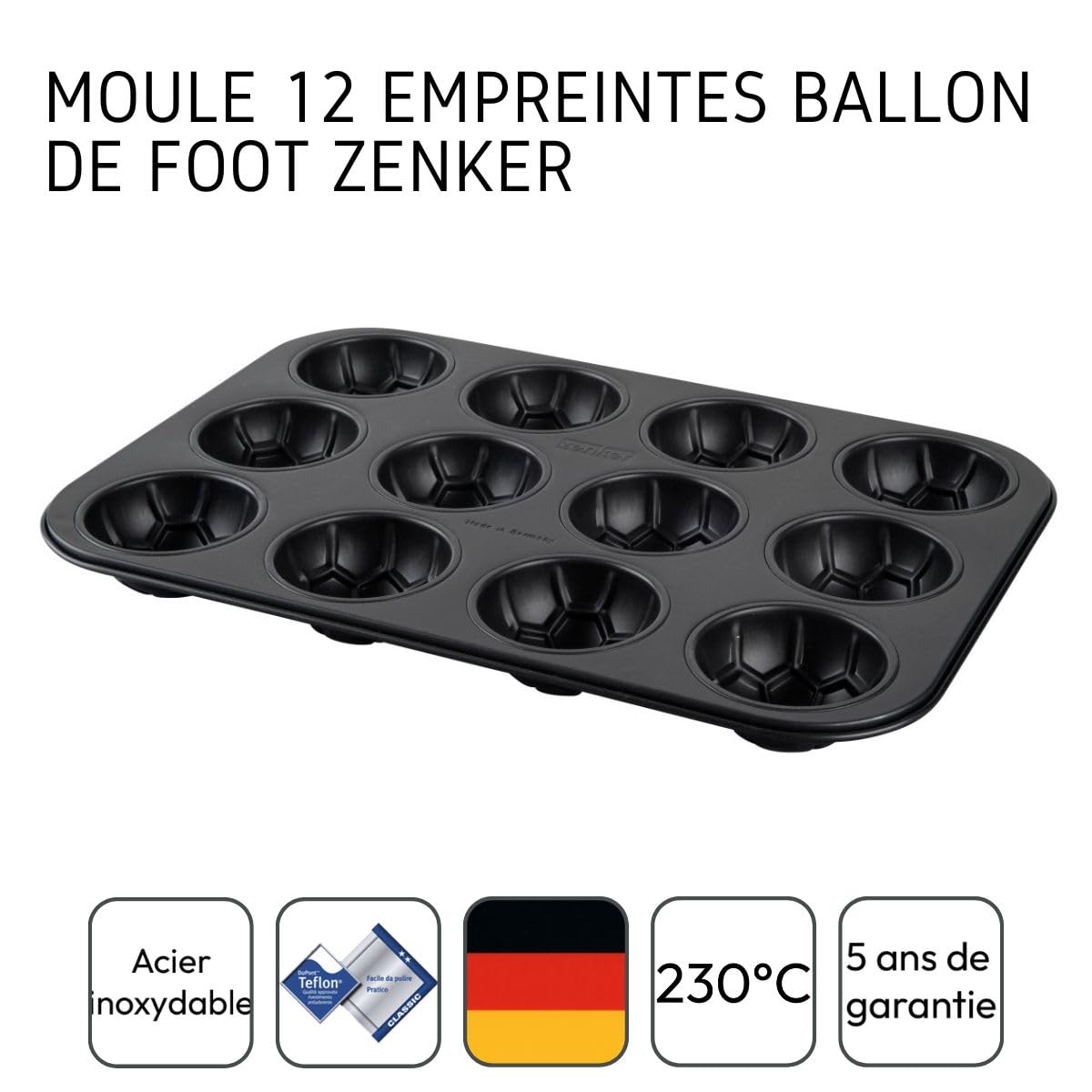 zenker-special-countries-moule-ballon-foot-12-muffins-inox image 4