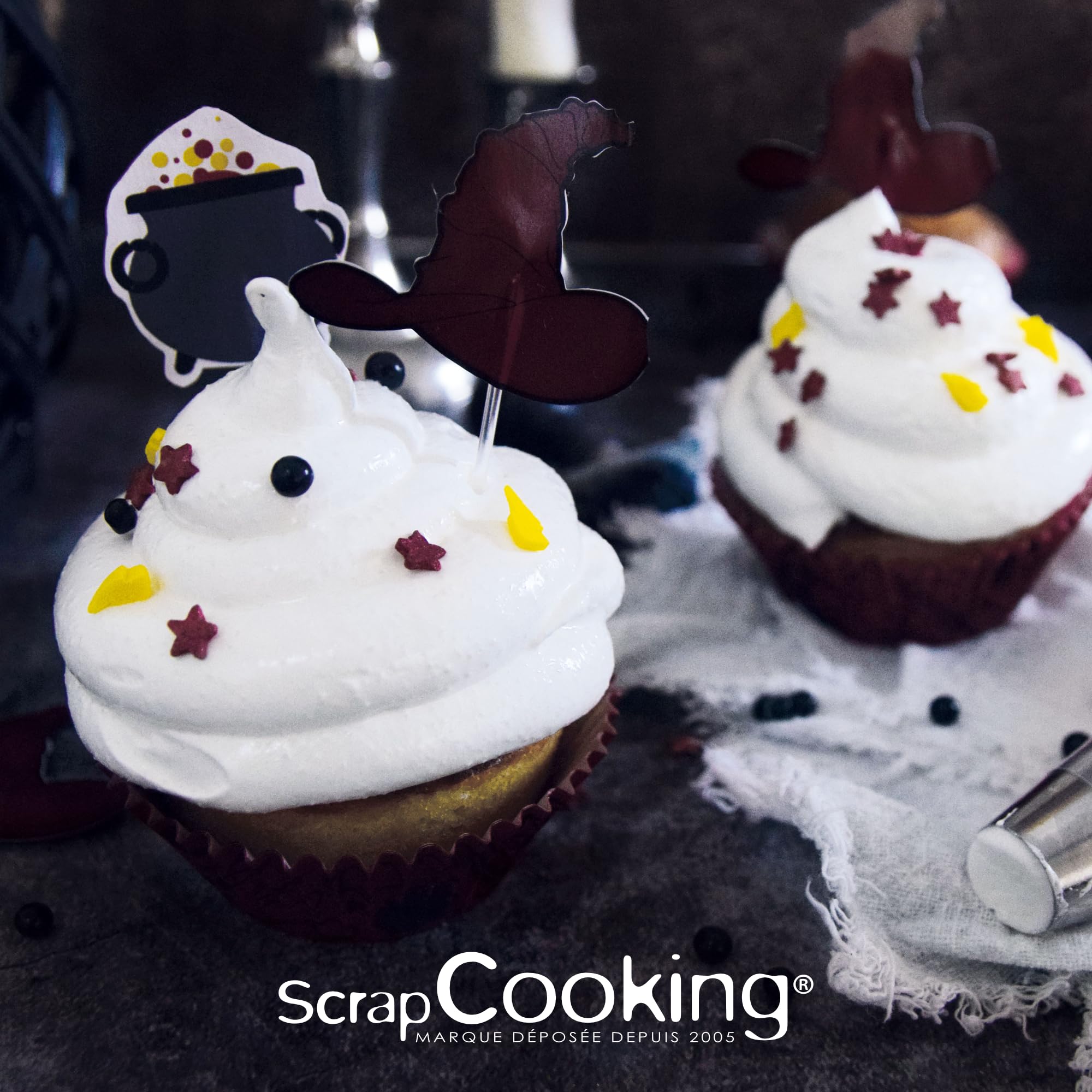 scrapcooking-d-corations-set-24-caissettes-toppers-cupcakes-sorcier image 3