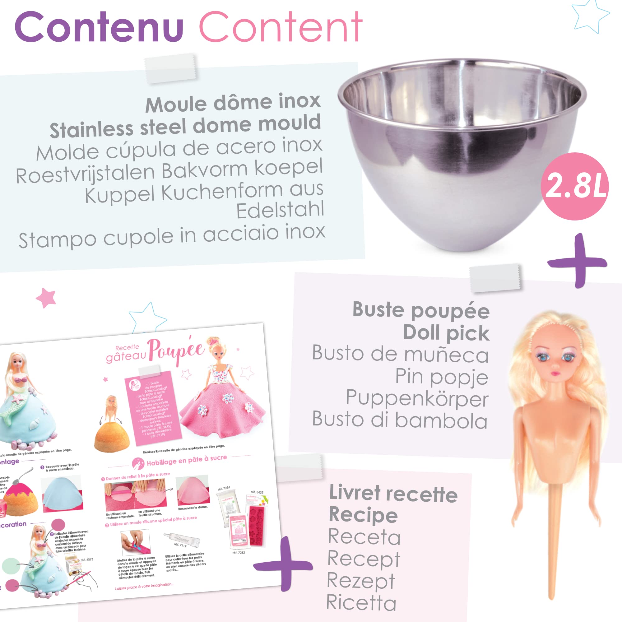 scrapcooking-moules-1904-kit-g-teau-princesse-d-me-inox image 3