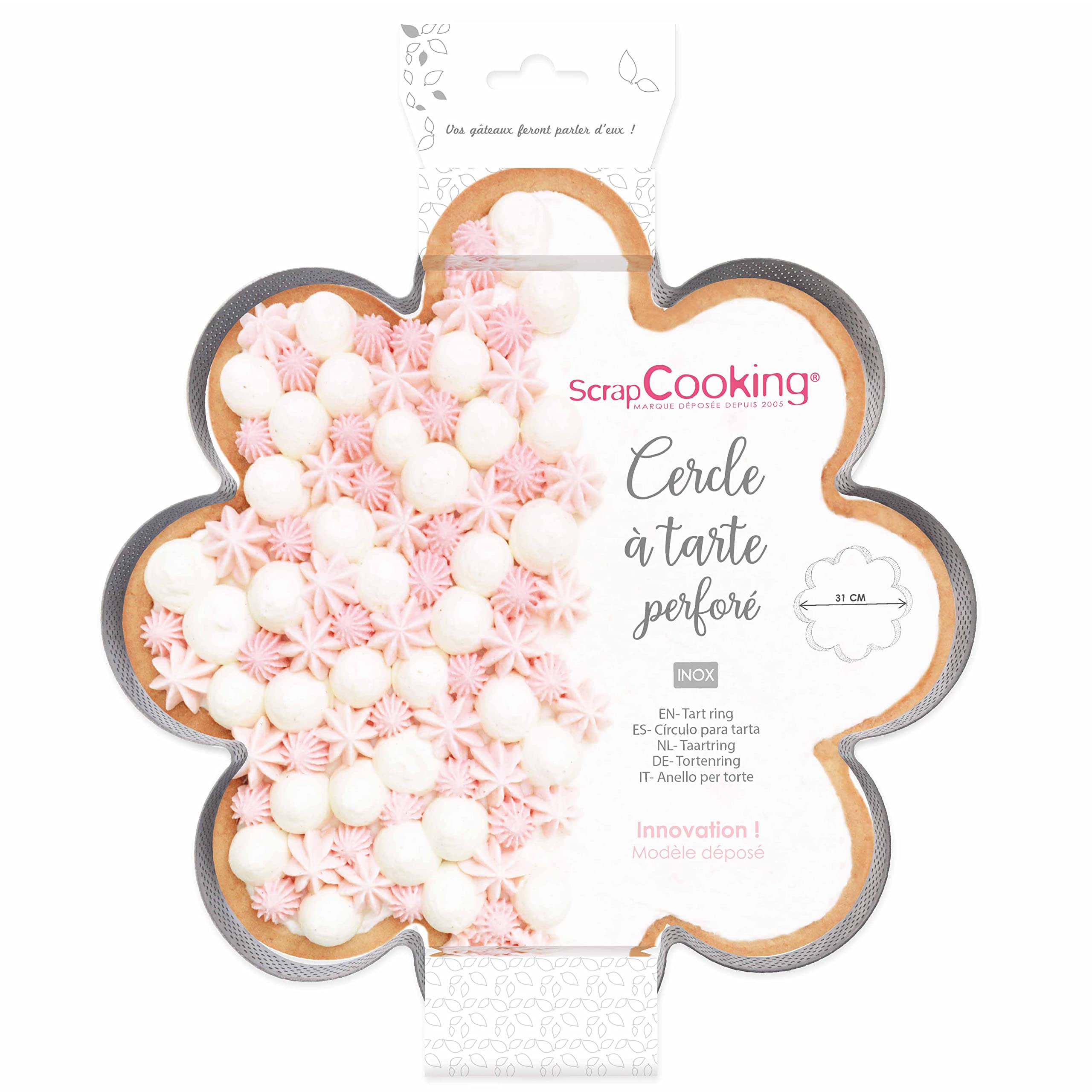 scrapcooking-moules-cercle-marguerite-perfor-30cm-inox-1321 image 1