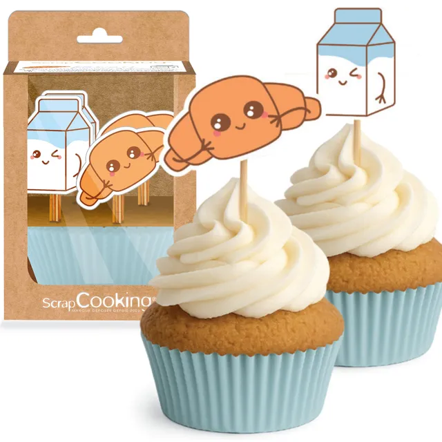 scrapcooking-kawai-kit-24-caissettes-24-toppers-cupcakes image 1