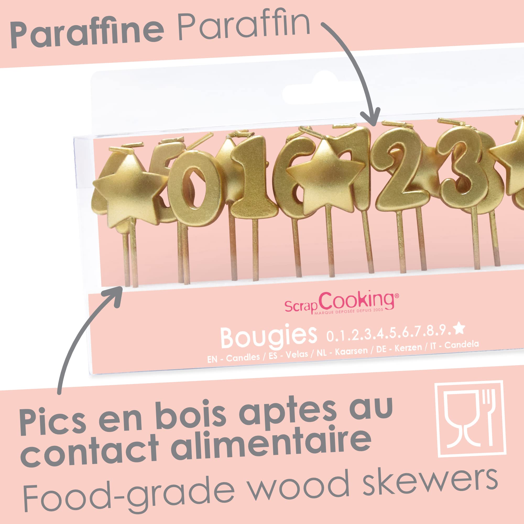 scrapcooking-d-corations-bougies-chiffres-dor-s-8-cm-lot-15 image 4