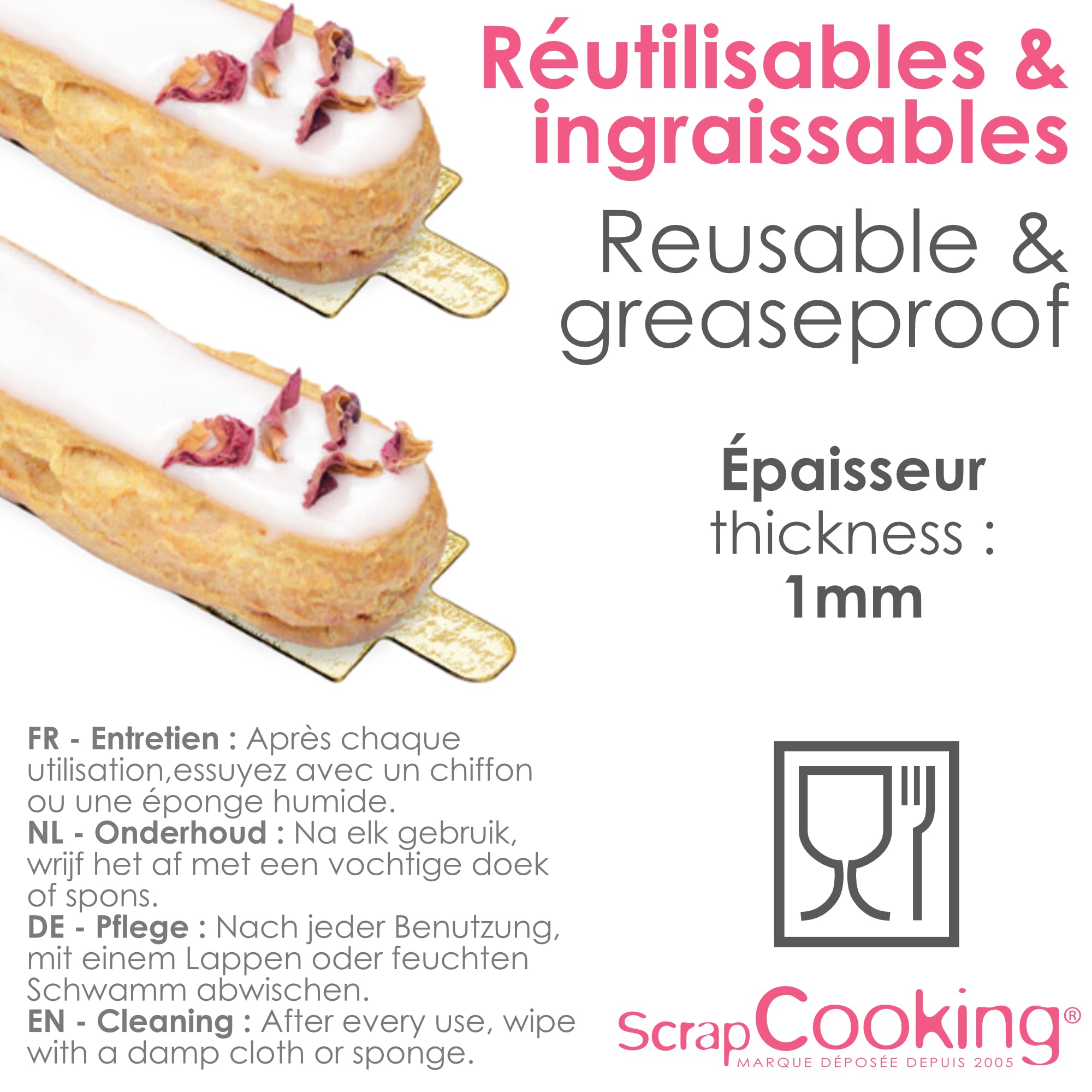 scrapcooking-mat-riel-5212-supports-g-teaux-rectangle-lot-10-dor image 5