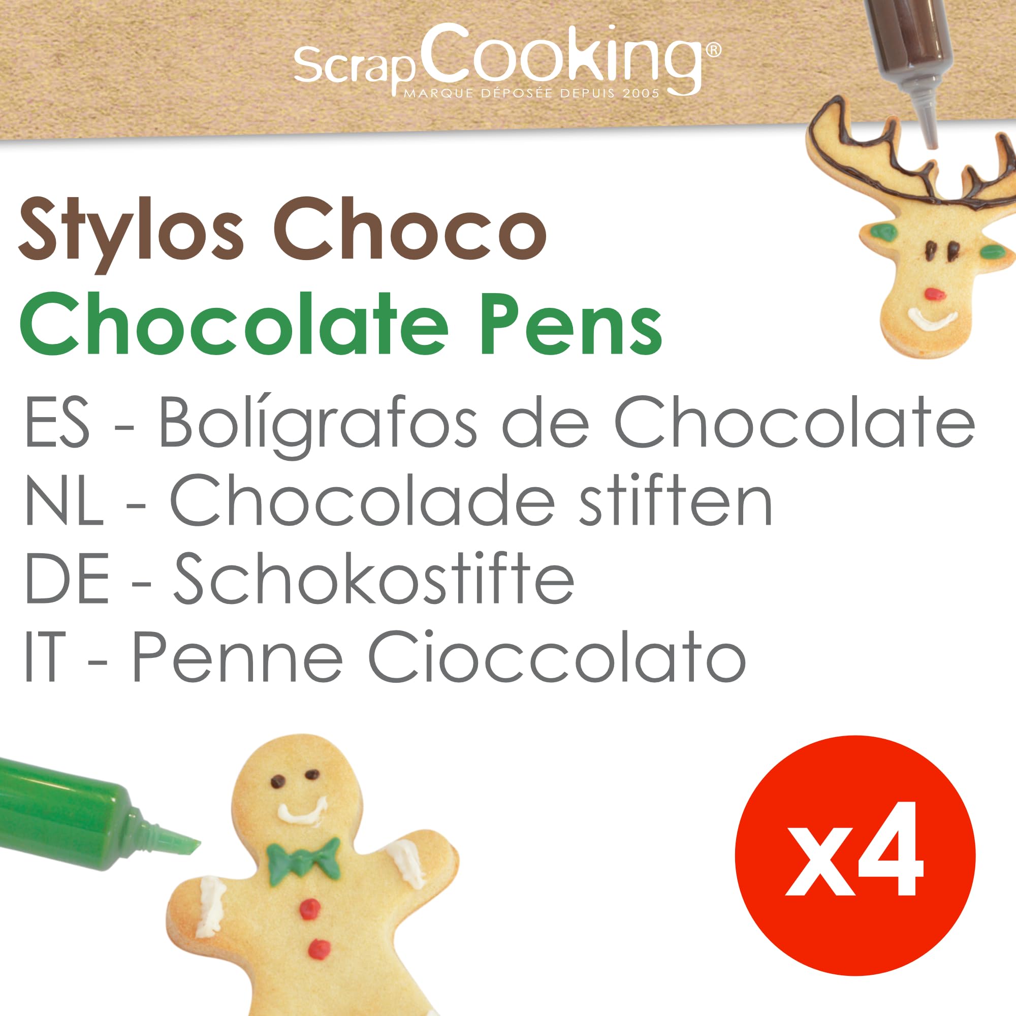 scrapcooking-stylo-choco-no-l-4-couleurs-7060 image 2
