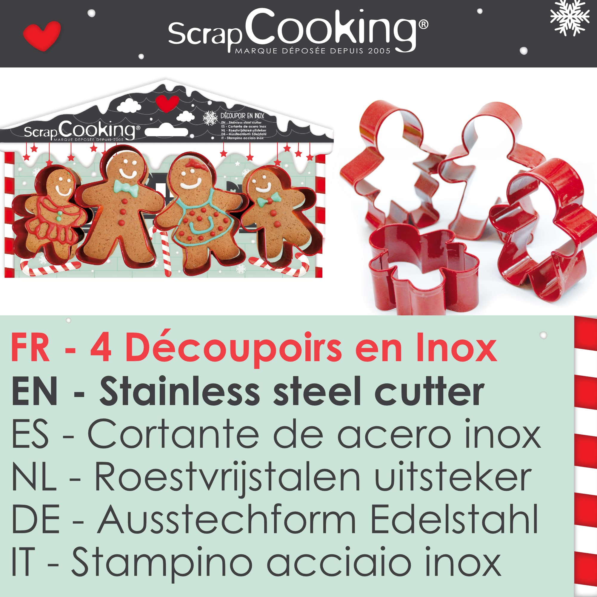 scrapcooking-emporte-pi-ces-pain-d-pices-inox-lot-de-4 image 3
