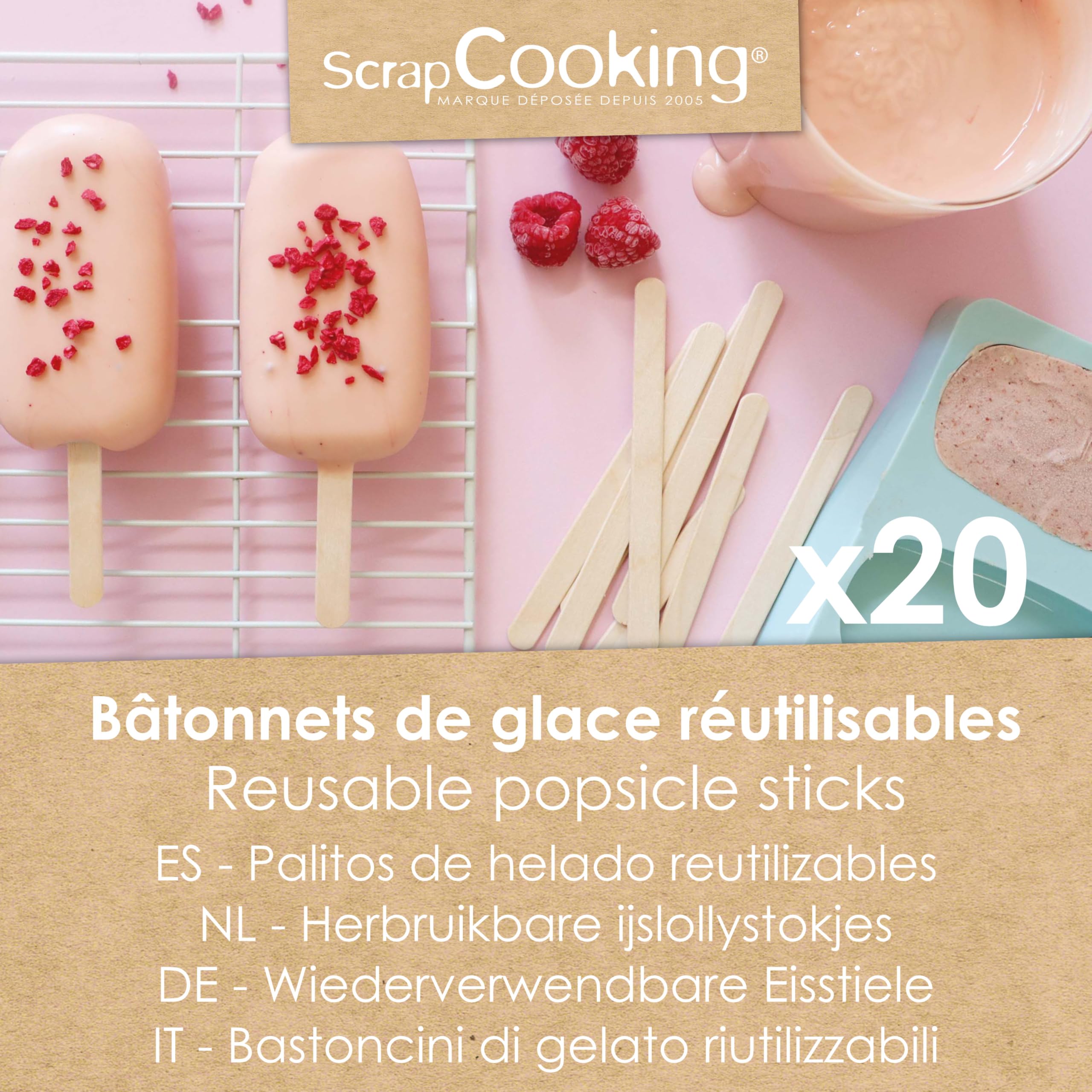 scrapcooking-mat-riel-5104-b-tonnets-glace-bois-11-4-cm-x20 image 2