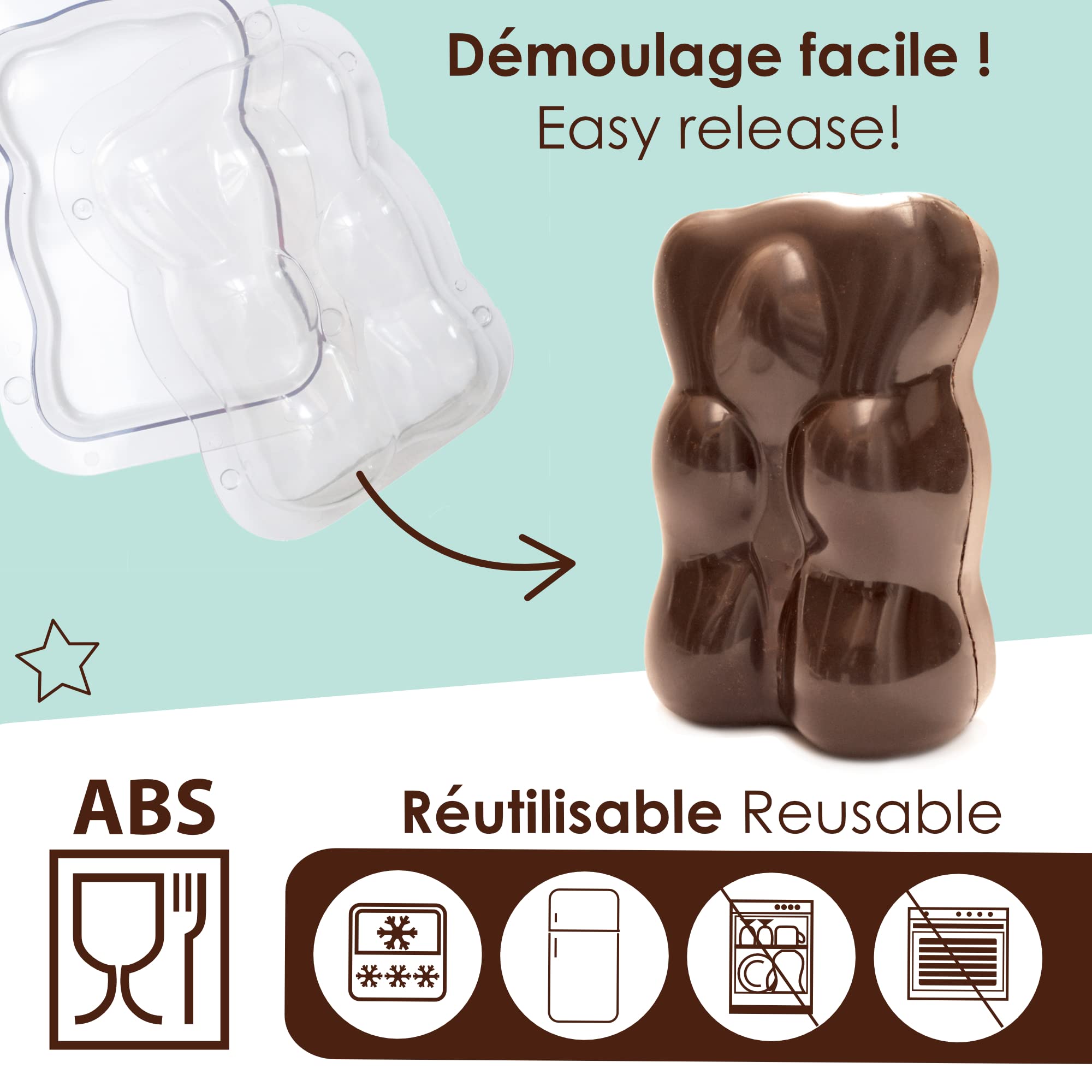 scrapcooking-moules-moule-rigide-ourson-chocolat-3d-6756-2-empreintes image 4