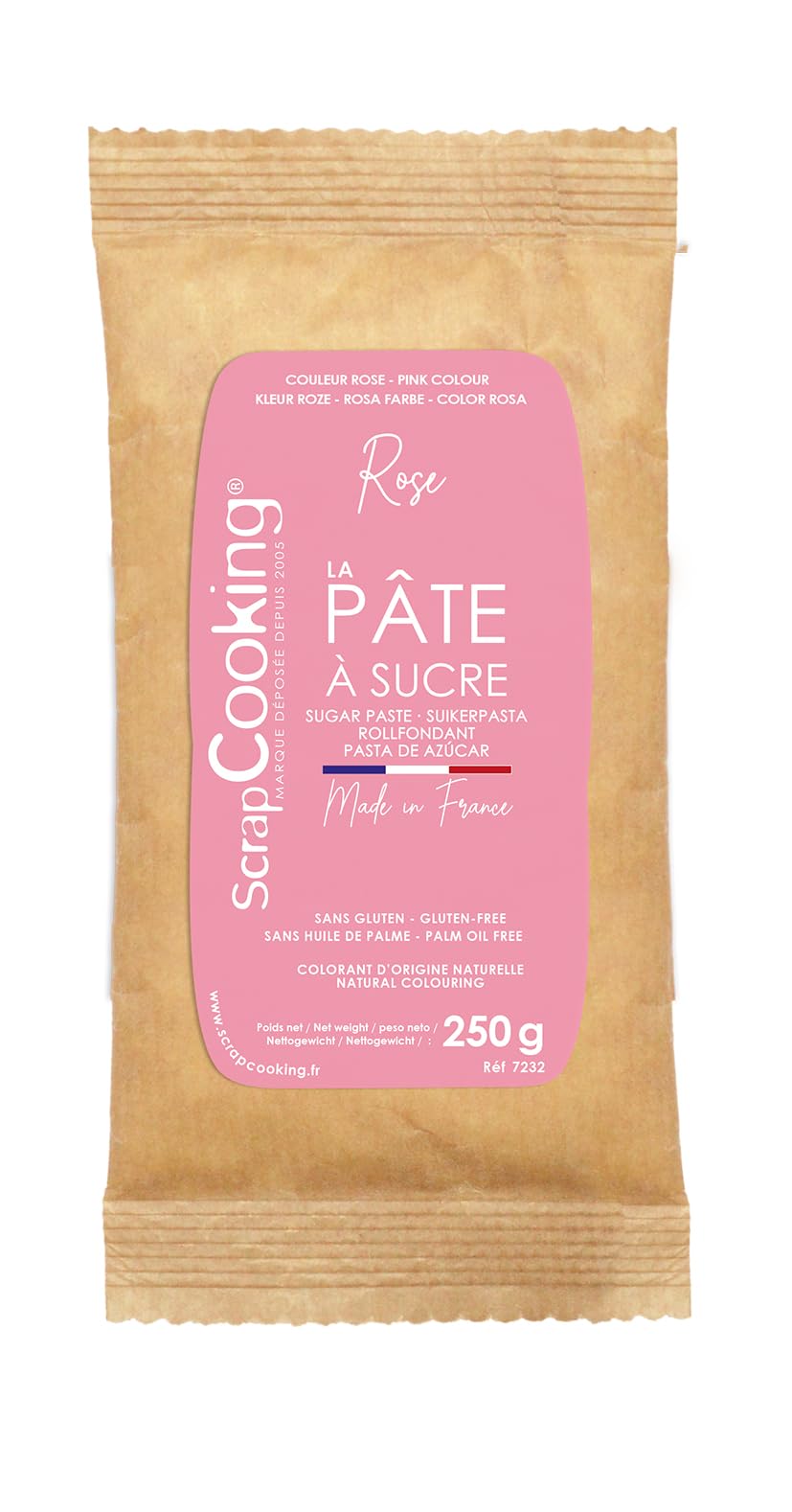 scrapcooking-p-tes-sucre-rose-250-g-vanille-sans-gluten image 1