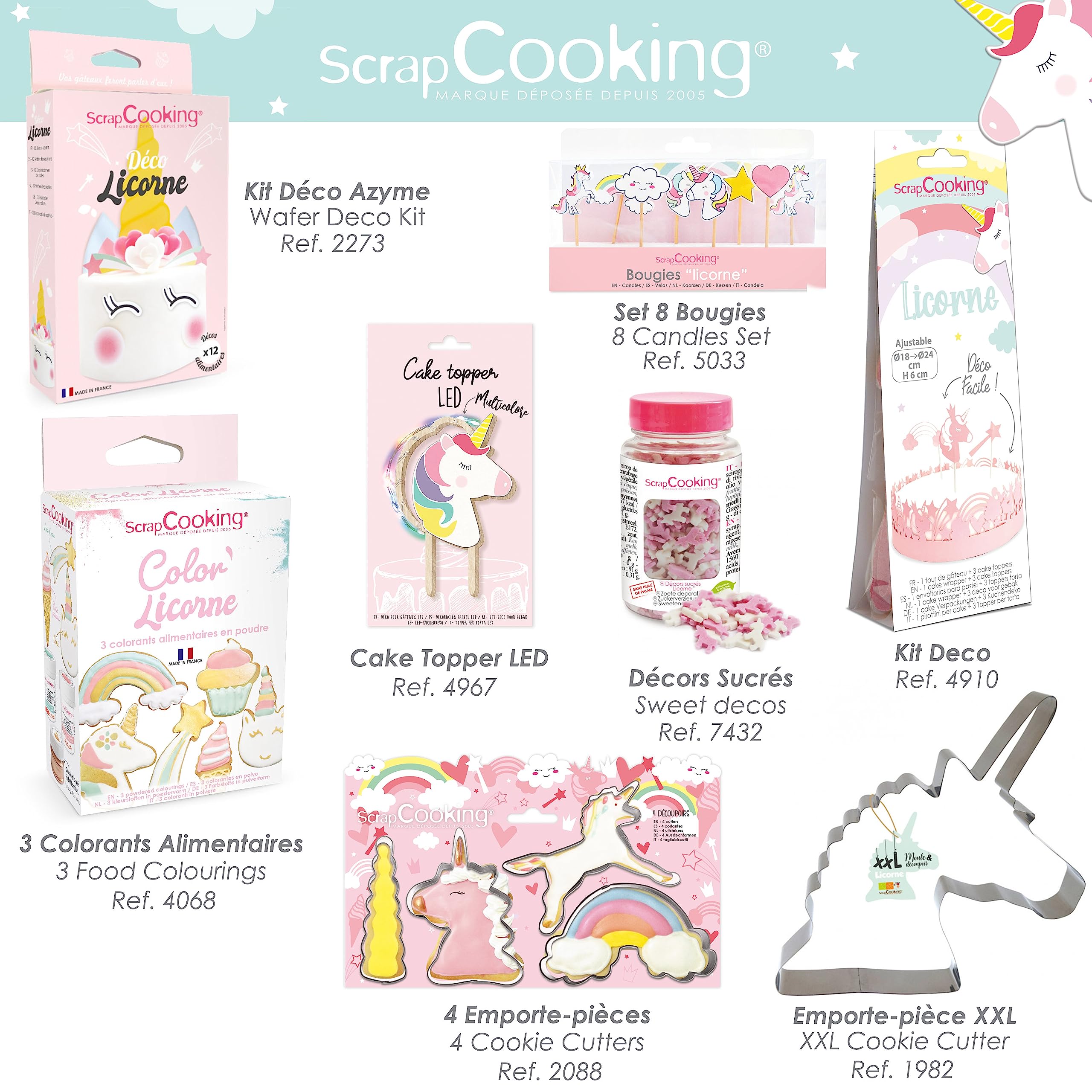 scrapcooking-d-corations-d-cosucres-licorne-6982-rose-dor image 7