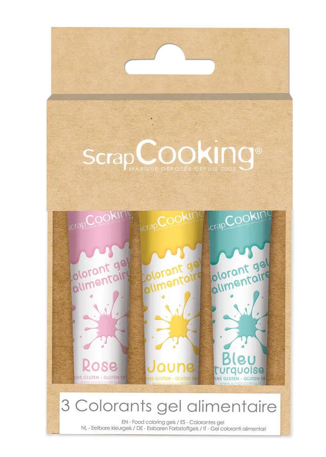 scrapcooking-colorants-7129-colorants-gel-jaune-rose-turquoise-3x20-g image 1