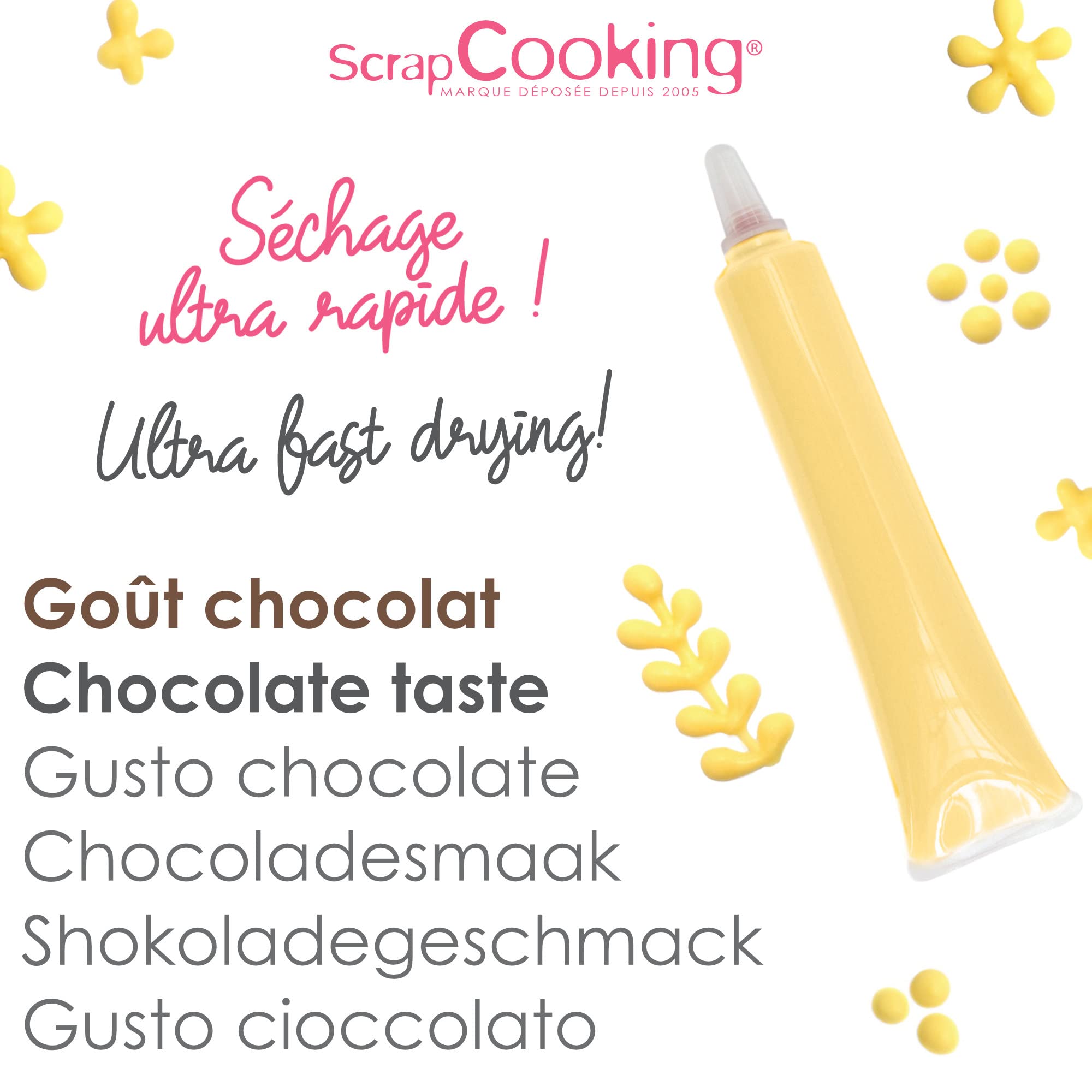 scrapcooking-d-corations-6804-stylo-choco-jaune-pastel-25g image 4