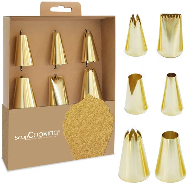 scrapcooking-mat-riel-coffret-6-douilles-dor-es-inox-p-tisserie image 1