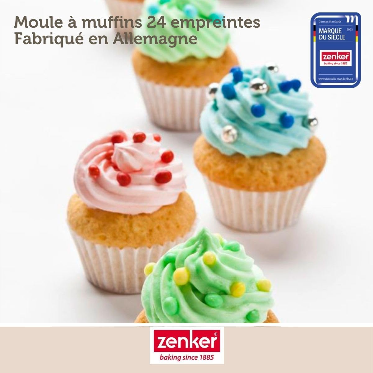 zenker-happy-cupcakes-6541-moule-muffins-24-noir image 2