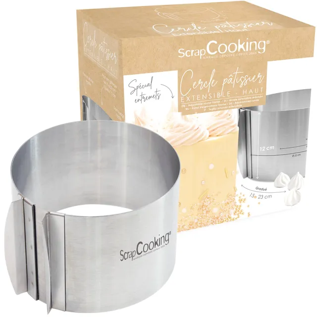 scrapcooking-moules-cercle-p-tisserie-extensible-15-23cm-inox-12cm image 1