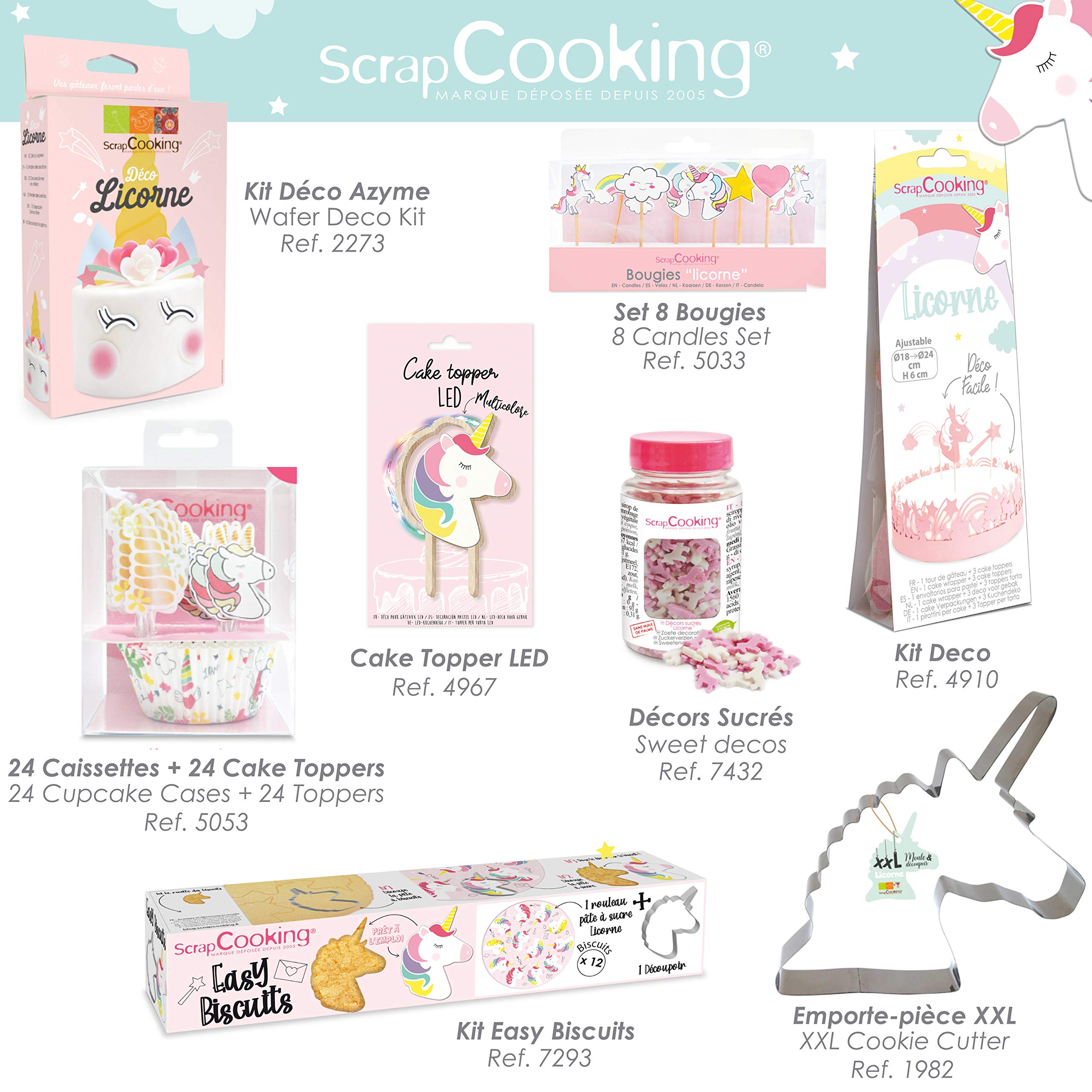 scrap-cooking-d-corations-cake-topper-led-licorne-bois image 7