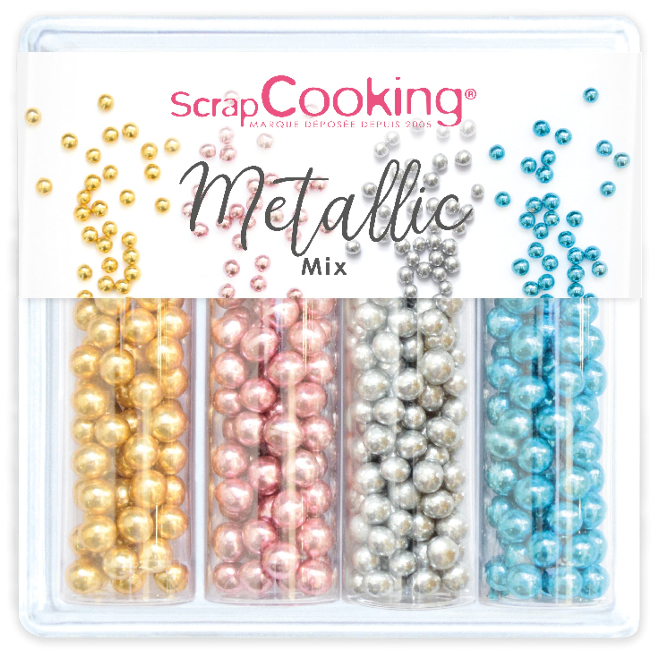 scrapcooking-d-corations-7518-metallic-mix-d-cors-sucr-s-64-g image 1