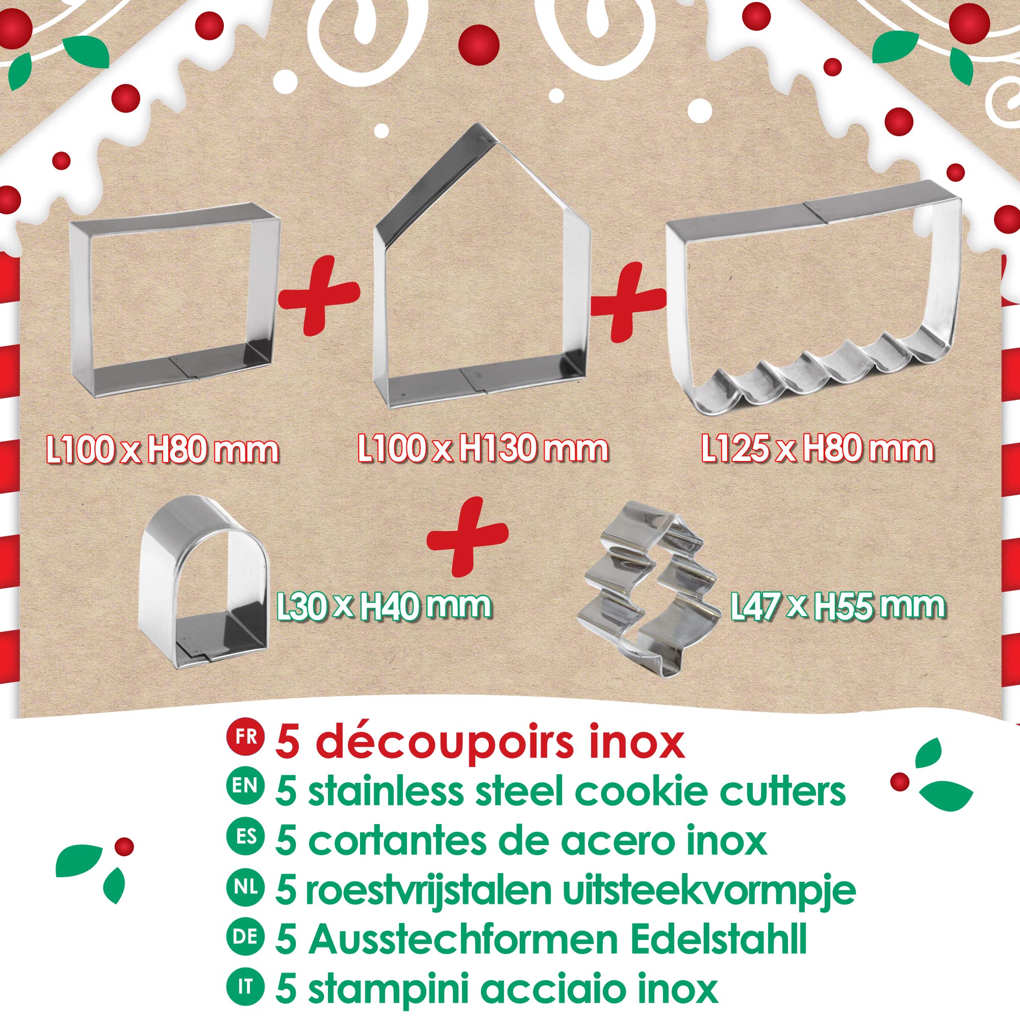 scrapcooking-emporte-pi-ces-kit-maison-pain-d-pices-3975-inox-5-pi-ces image 2