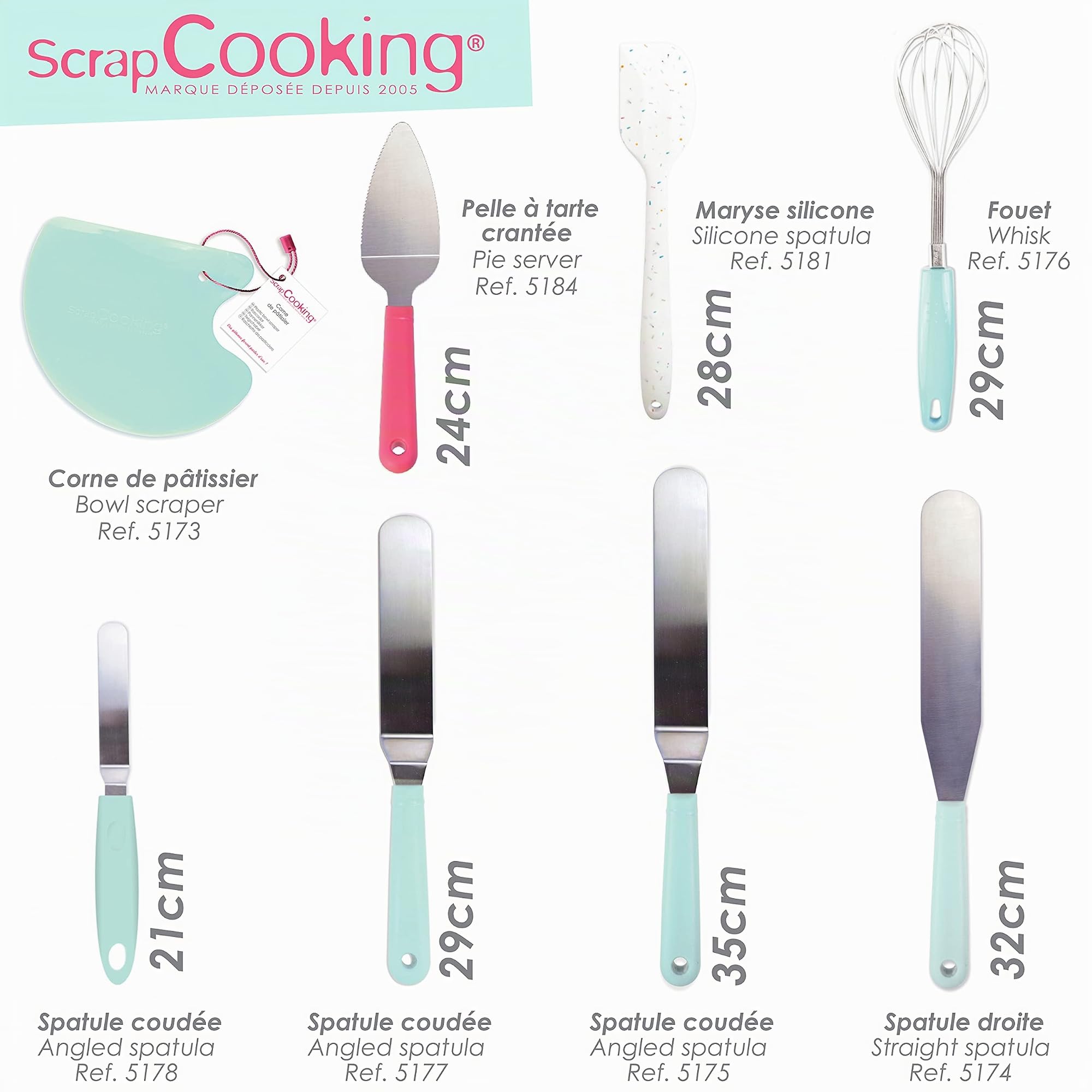 scrapcooking-mat-riel-5177-spatule-coud-e-inox-29-cm-vert-d-eau image 7