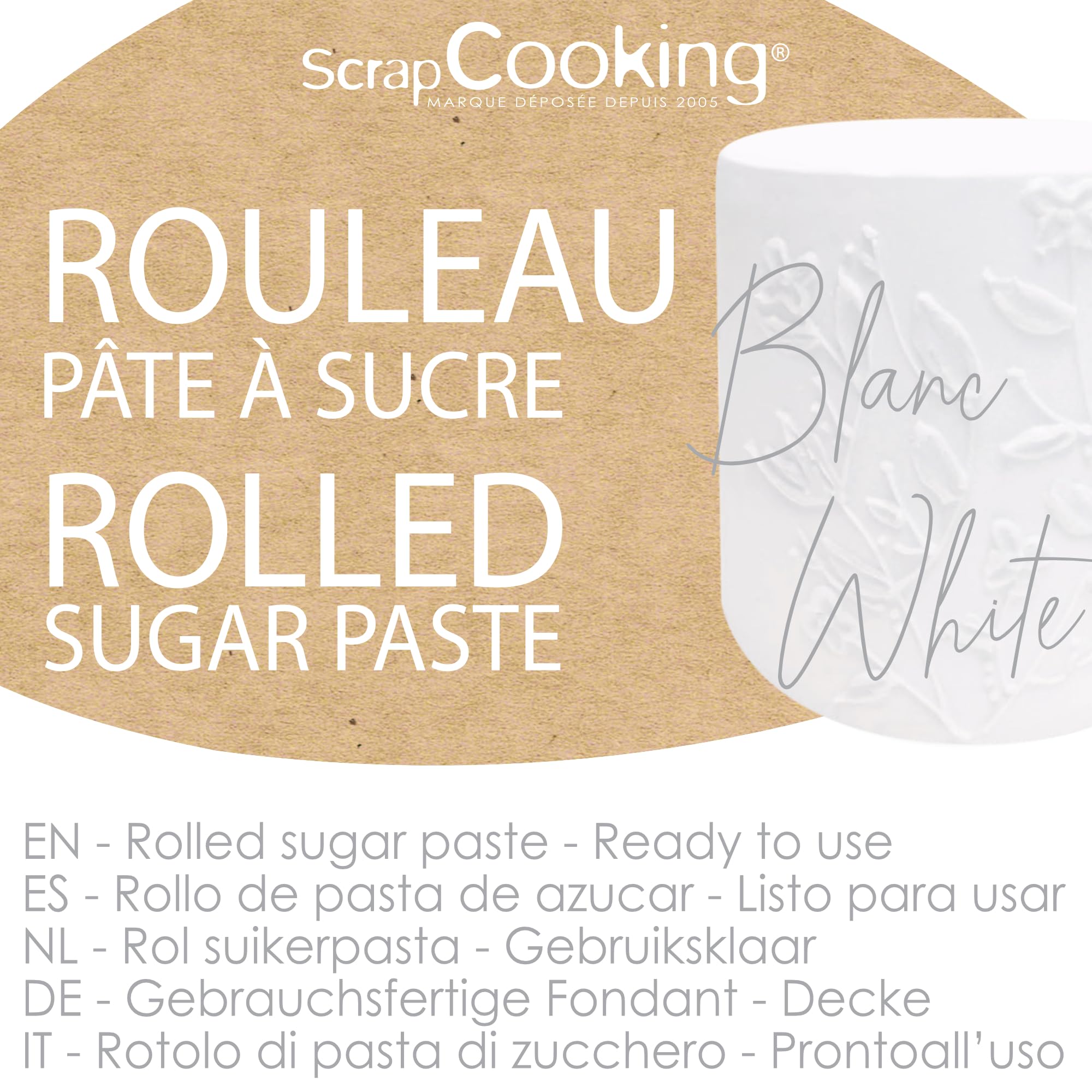 scrapcooking-p-tes-sucre-7260-rouleau-blanc-36-cm-430-g image 2