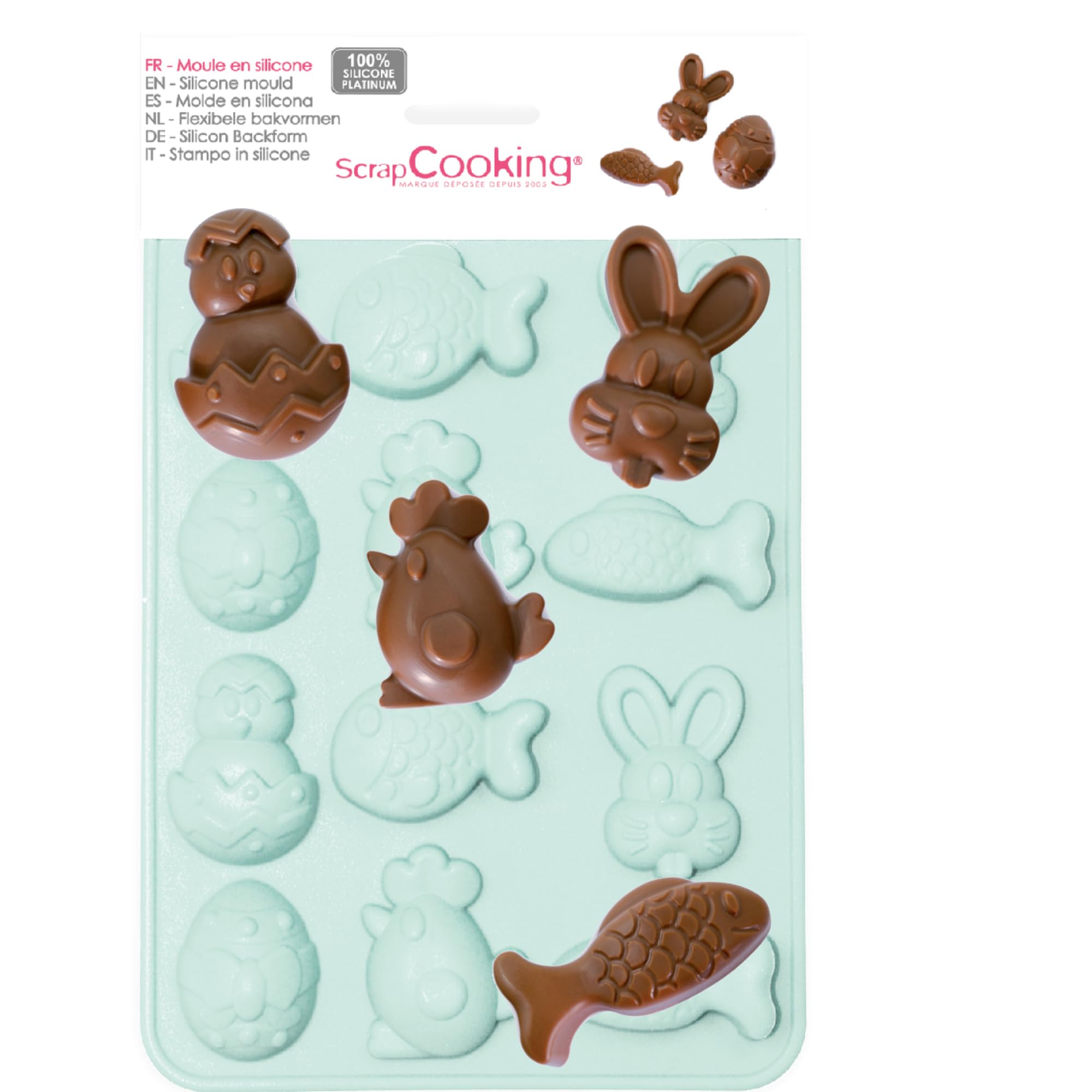 scrapcooking-moule-silicone-p-ques-12-formes-6726-vert-d-eau image 1