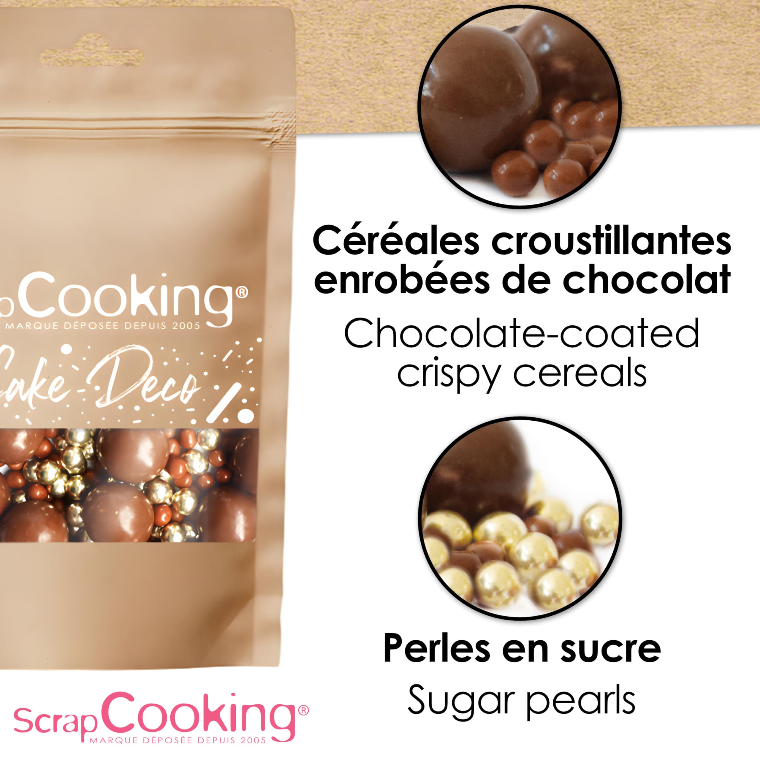 scrapcooking-d-corations-7455-perles-chocolat-lait-dor-50-g image 5