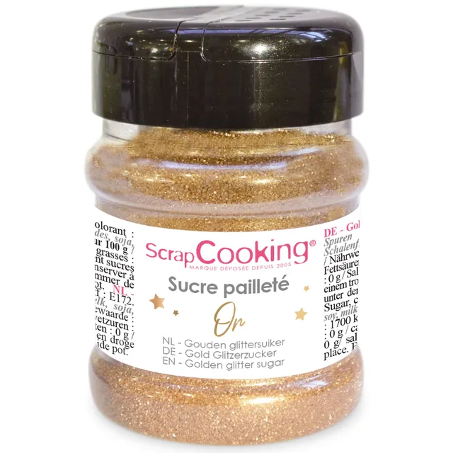 scrapcooking-d-corations-sucre-paillet-or-160-g-poudre-dor-e image 1