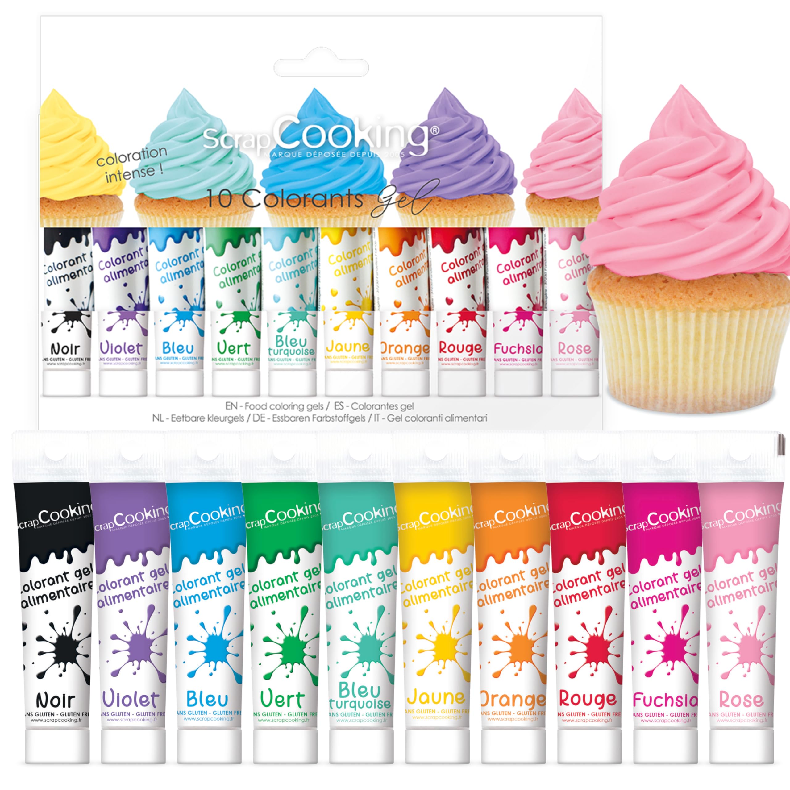 scrapcooking-colorants-coffret-10-gels-10x20-g-7124 image 1