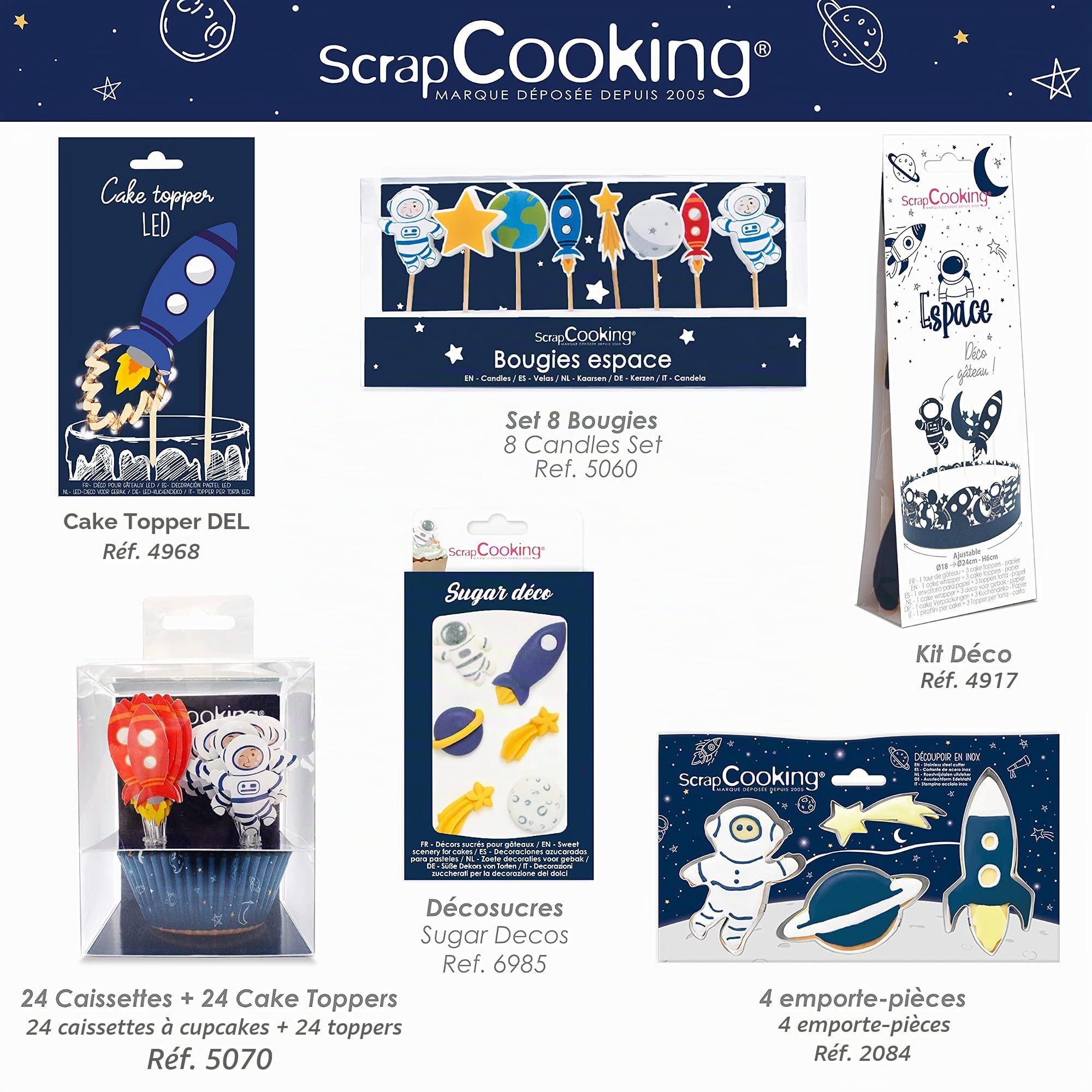 scrapcooking-d-corations-kit-8-bougies-espace-5060-g-teau-paraffine image 7