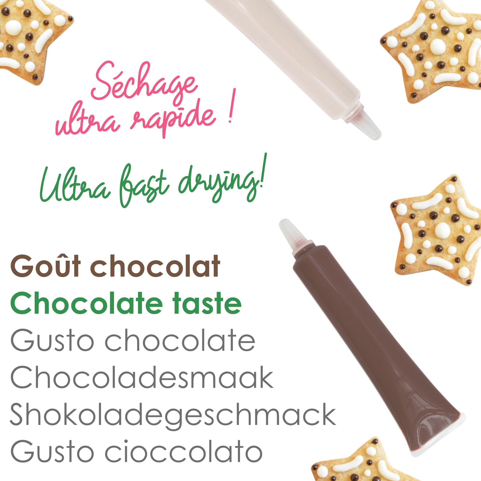 scrapcooking-d-corations-2-stylos-choco-marron-blanc-2x25g image 5