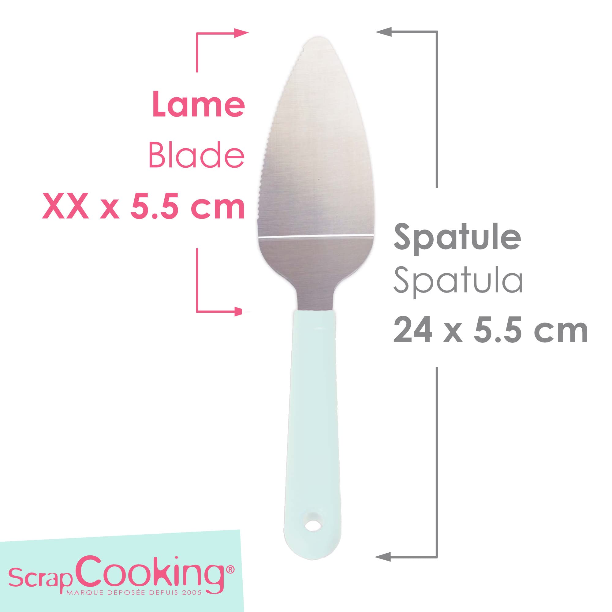 scrapcooking-5184-pelle-tarte-crant-e-inox-vert-d-eau image 3