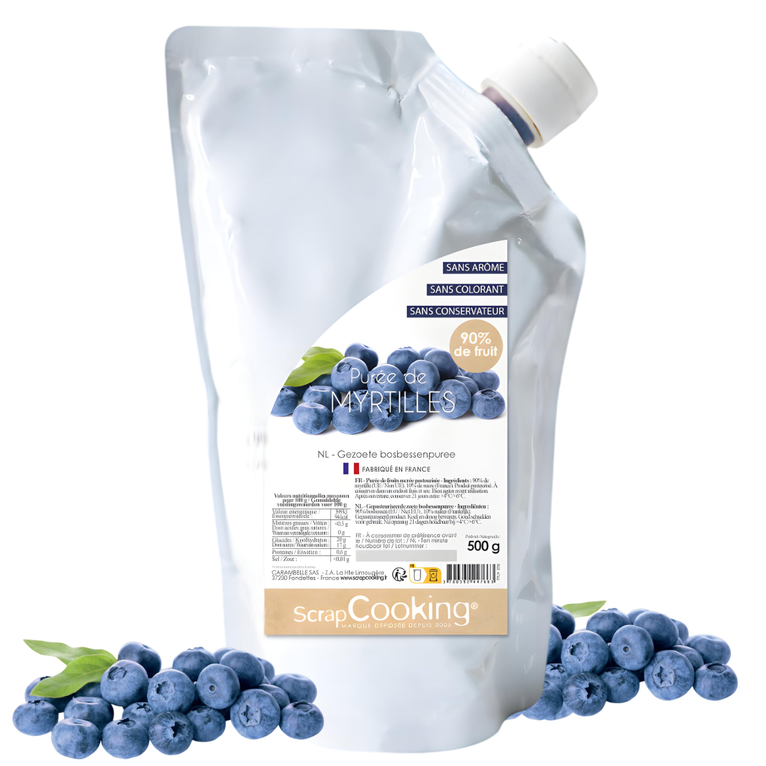 scrapcooking-ingr-dients-pur-e-myrtilles-500-g-fruit-90-gourde image 1