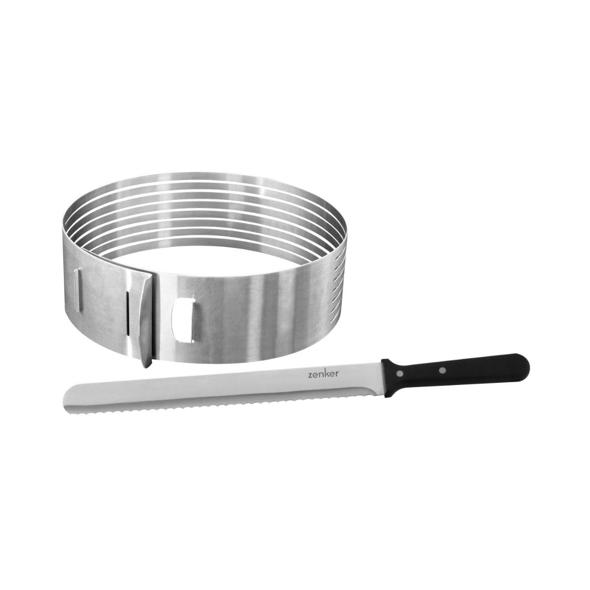 zenker-patisserie-ensemble-d-coupe-layer-cake-2-pi-ces-26-28-cm image 1