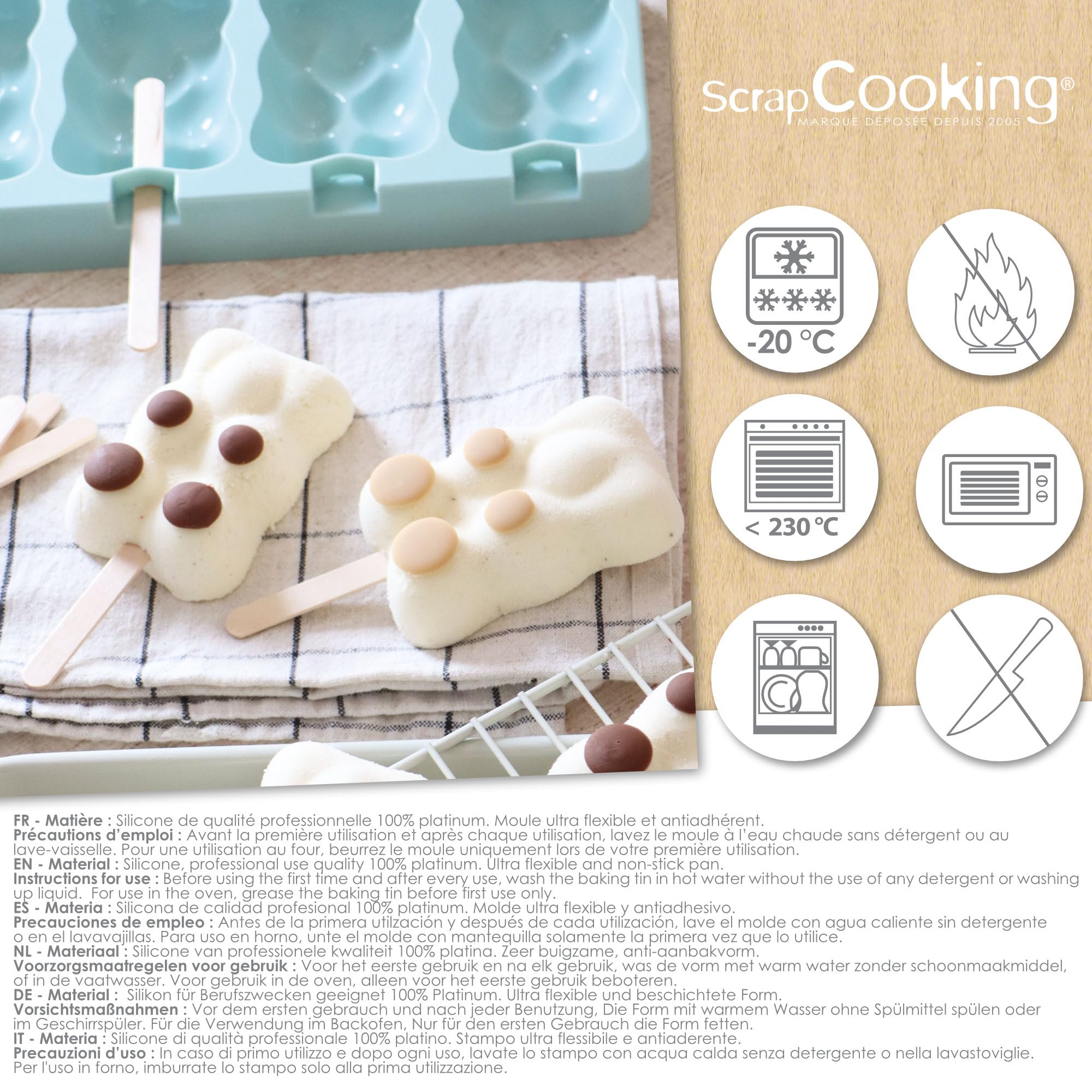 scrapcooking-moules-6770-moule-glace-oursons-silicone-x4 image 6